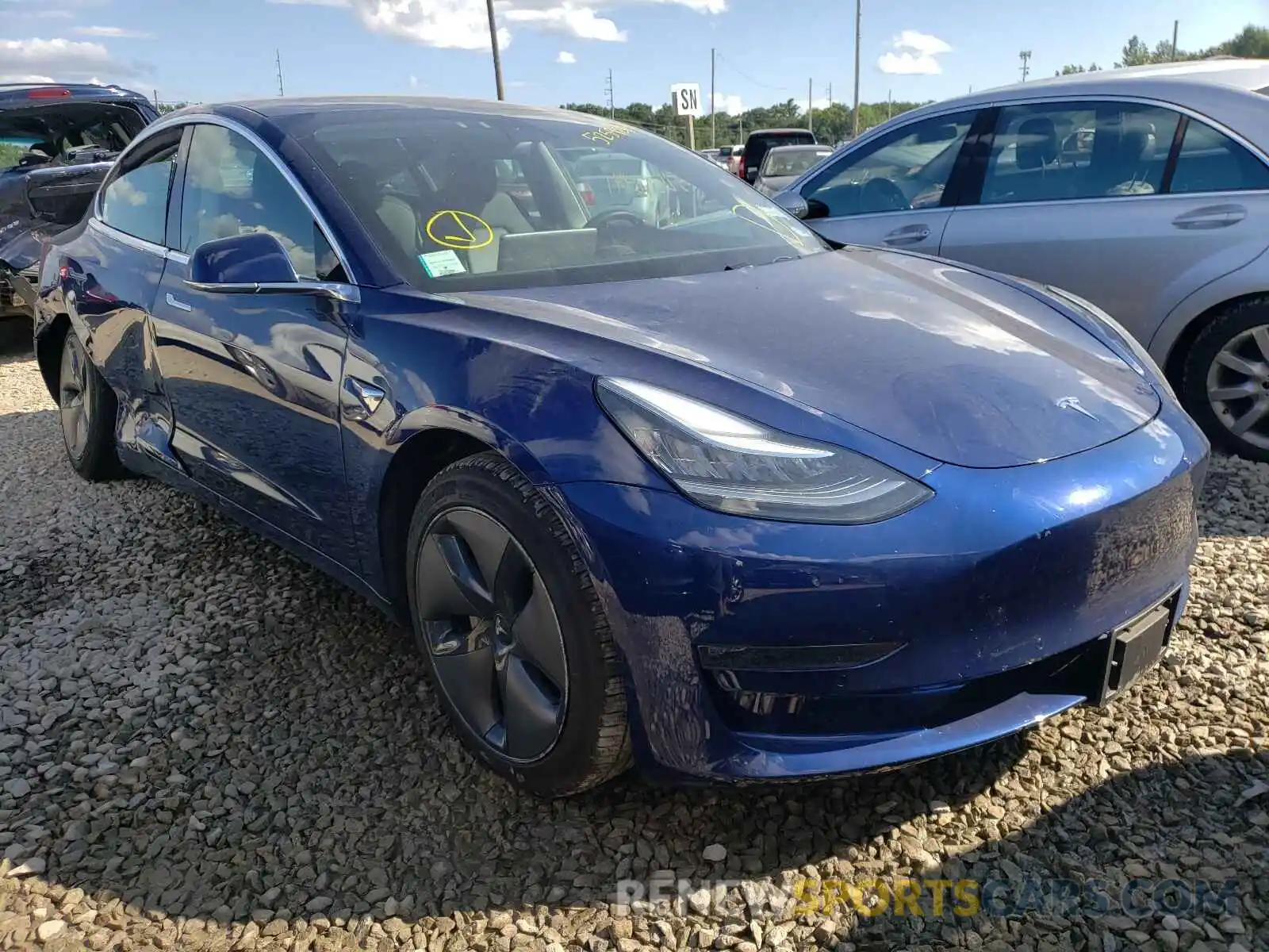 1 Photograph of a damaged car 5YJ3E1EB7KF433155 TESLA MODEL 3 2019