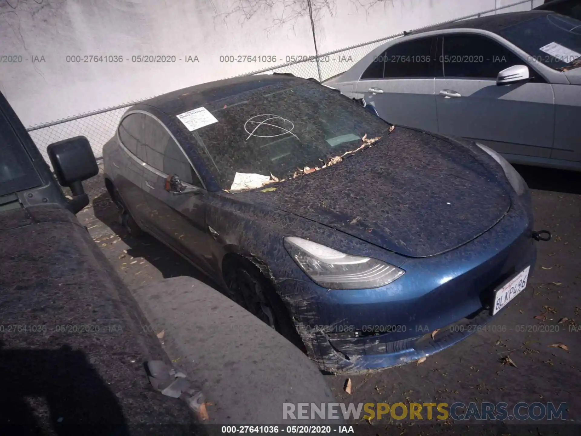 1 Photograph of a damaged car 5YJ3E1EB7KF433205 TESLA MODEL 3 2019