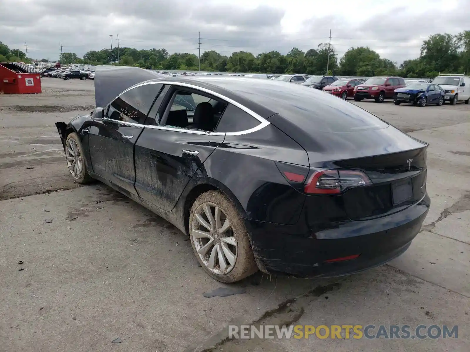 3 Photograph of a damaged car 5YJ3E1EB7KF433592 TESLA MODEL 3 2019