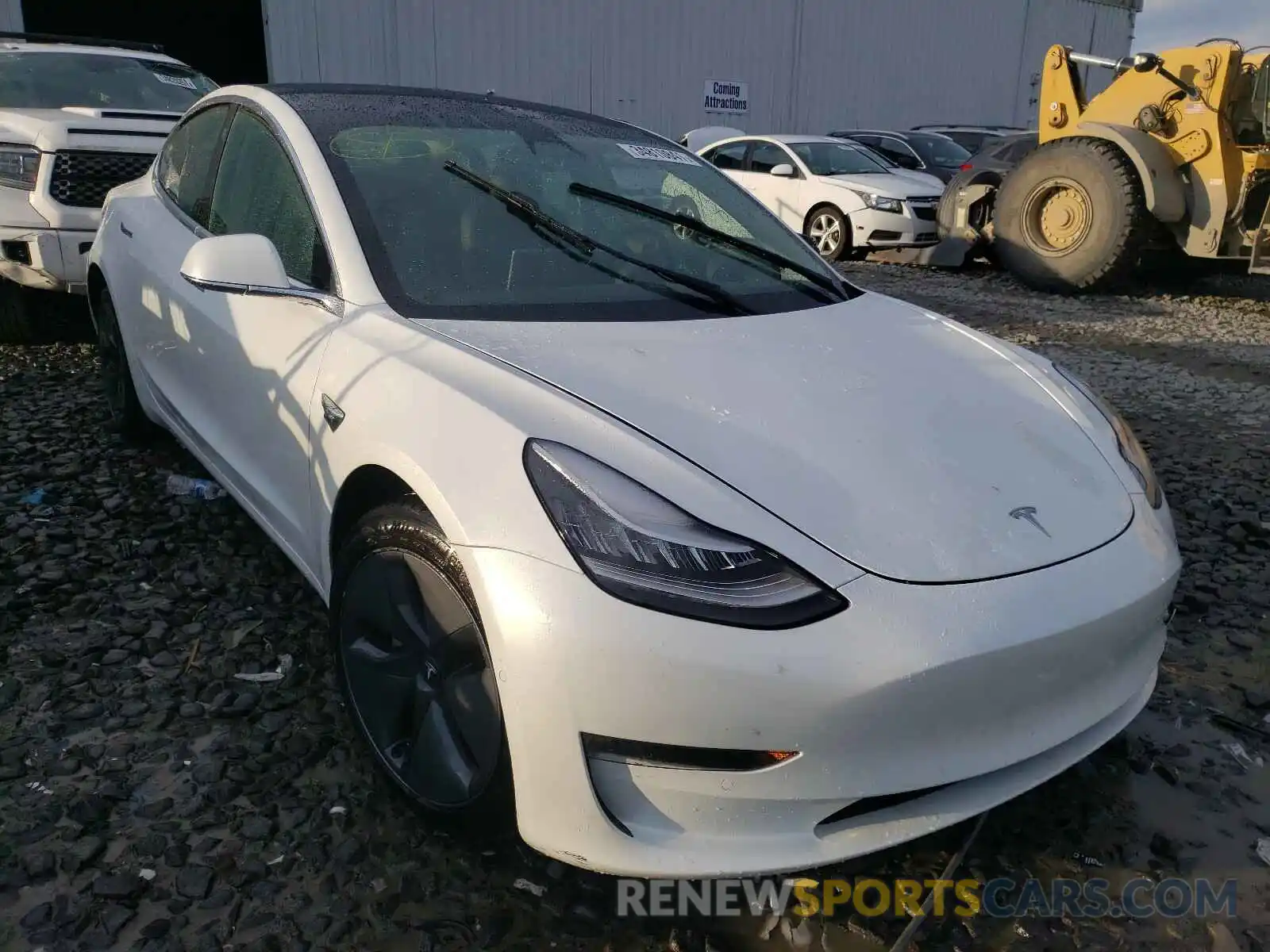 1 Photograph of a damaged car 5YJ3E1EB7KF436993 TESLA MODEL 3 2019