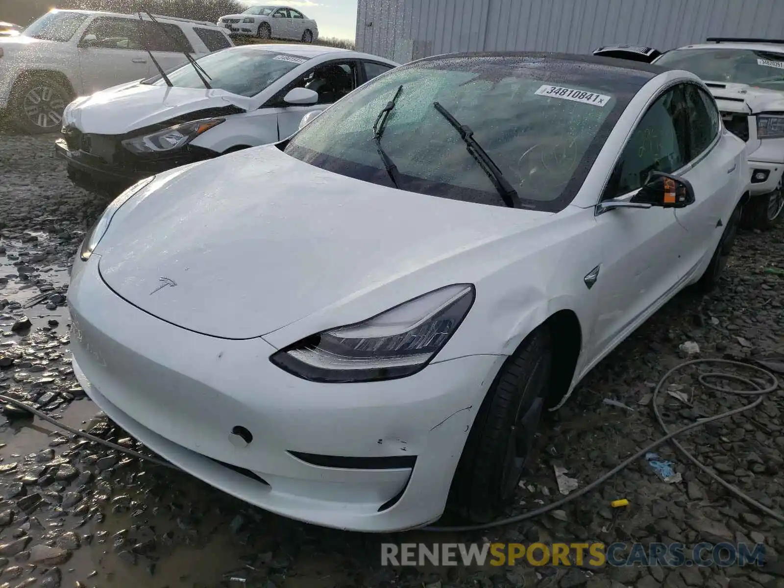 2 Photograph of a damaged car 5YJ3E1EB7KF436993 TESLA MODEL 3 2019