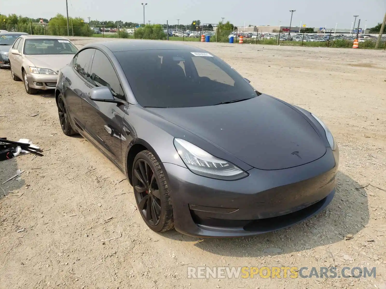 1 Photograph of a damaged car 5YJ3E1EB7KF438811 TESLA MODEL 3 2019