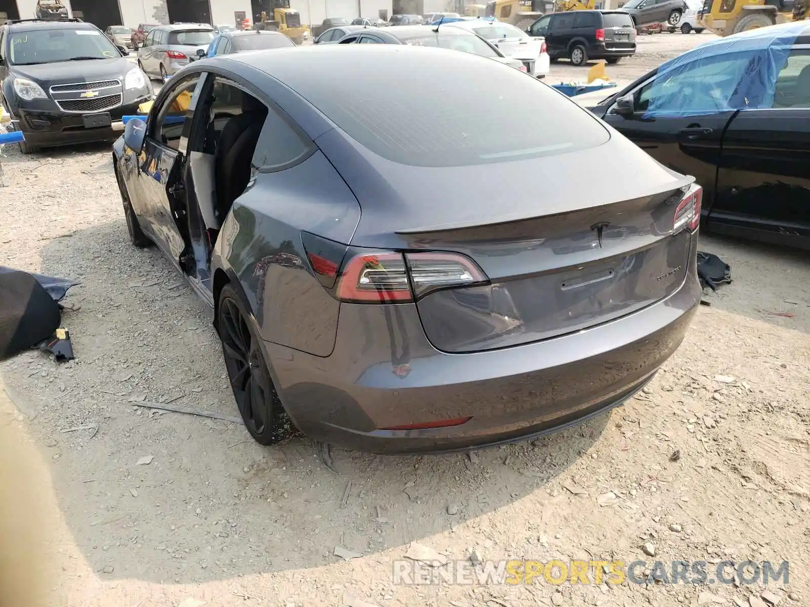 3 Photograph of a damaged car 5YJ3E1EB7KF438811 TESLA MODEL 3 2019