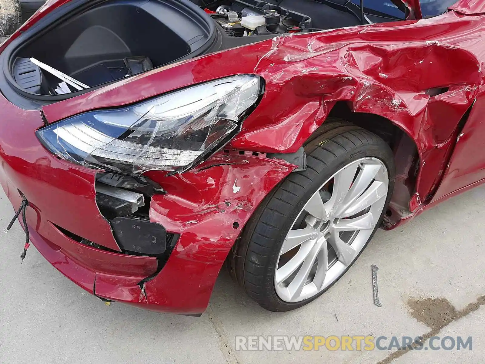 9 Photograph of a damaged car 5YJ3E1EB7KF447086 TESLA MODEL 3 2019