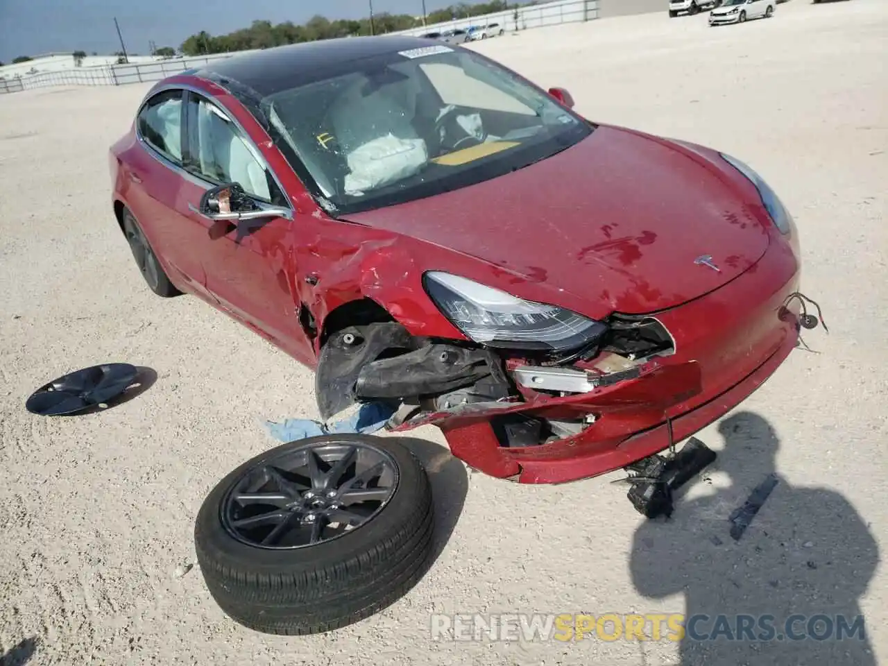 1 Photograph of a damaged car 5YJ3E1EB7KF450487 TESLA MODEL 3 2019