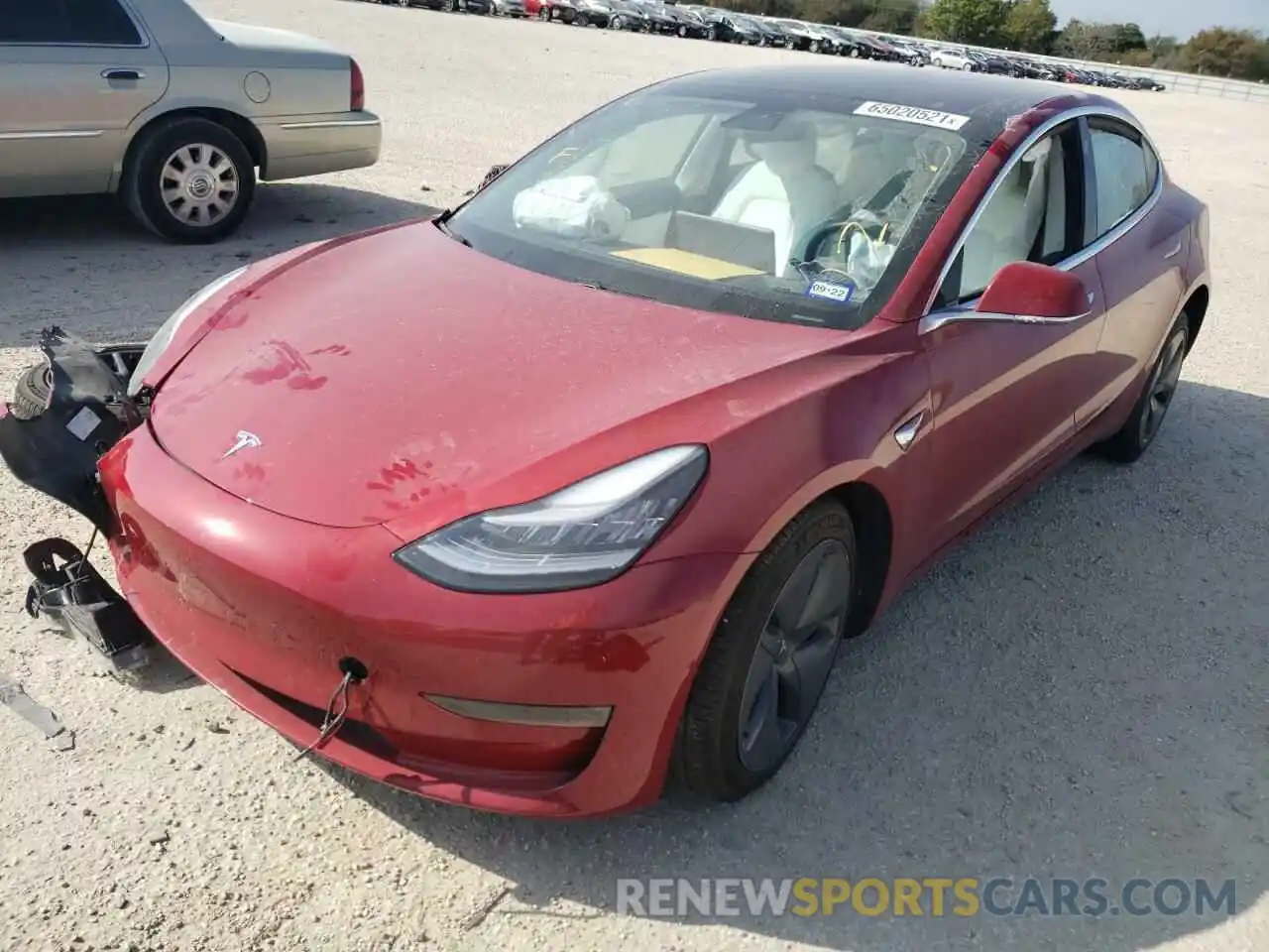 2 Photograph of a damaged car 5YJ3E1EB7KF450487 TESLA MODEL 3 2019