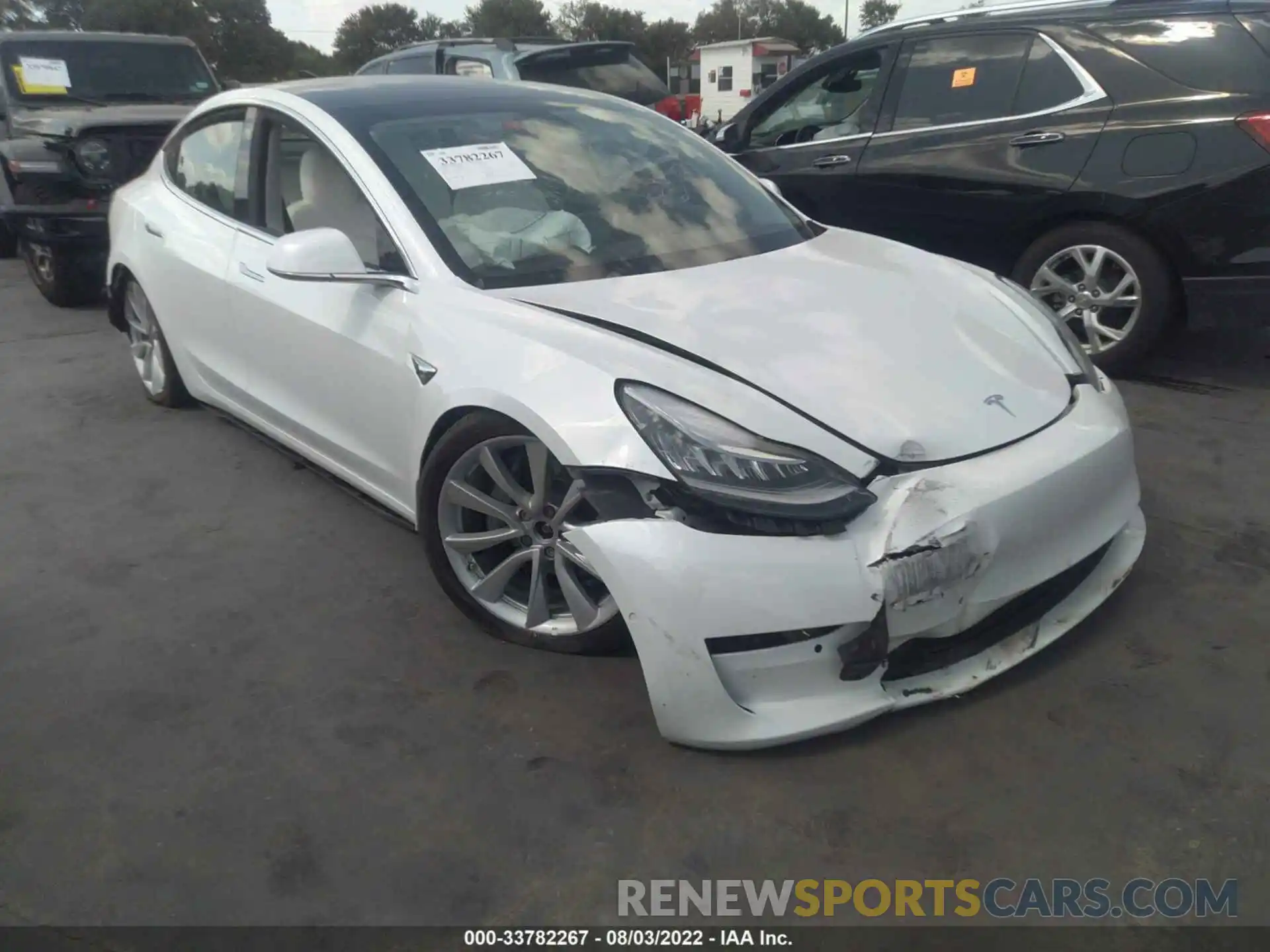 1 Photograph of a damaged car 5YJ3E1EB7KF450893 TESLA MODEL 3 2019