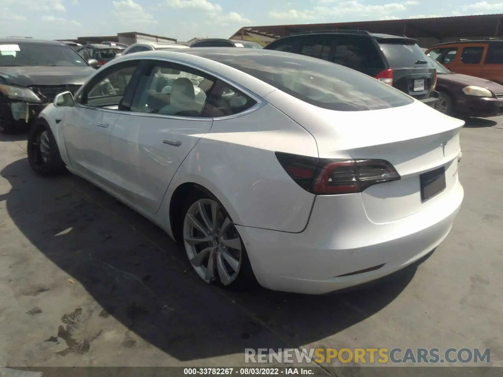 3 Photograph of a damaged car 5YJ3E1EB7KF450893 TESLA MODEL 3 2019