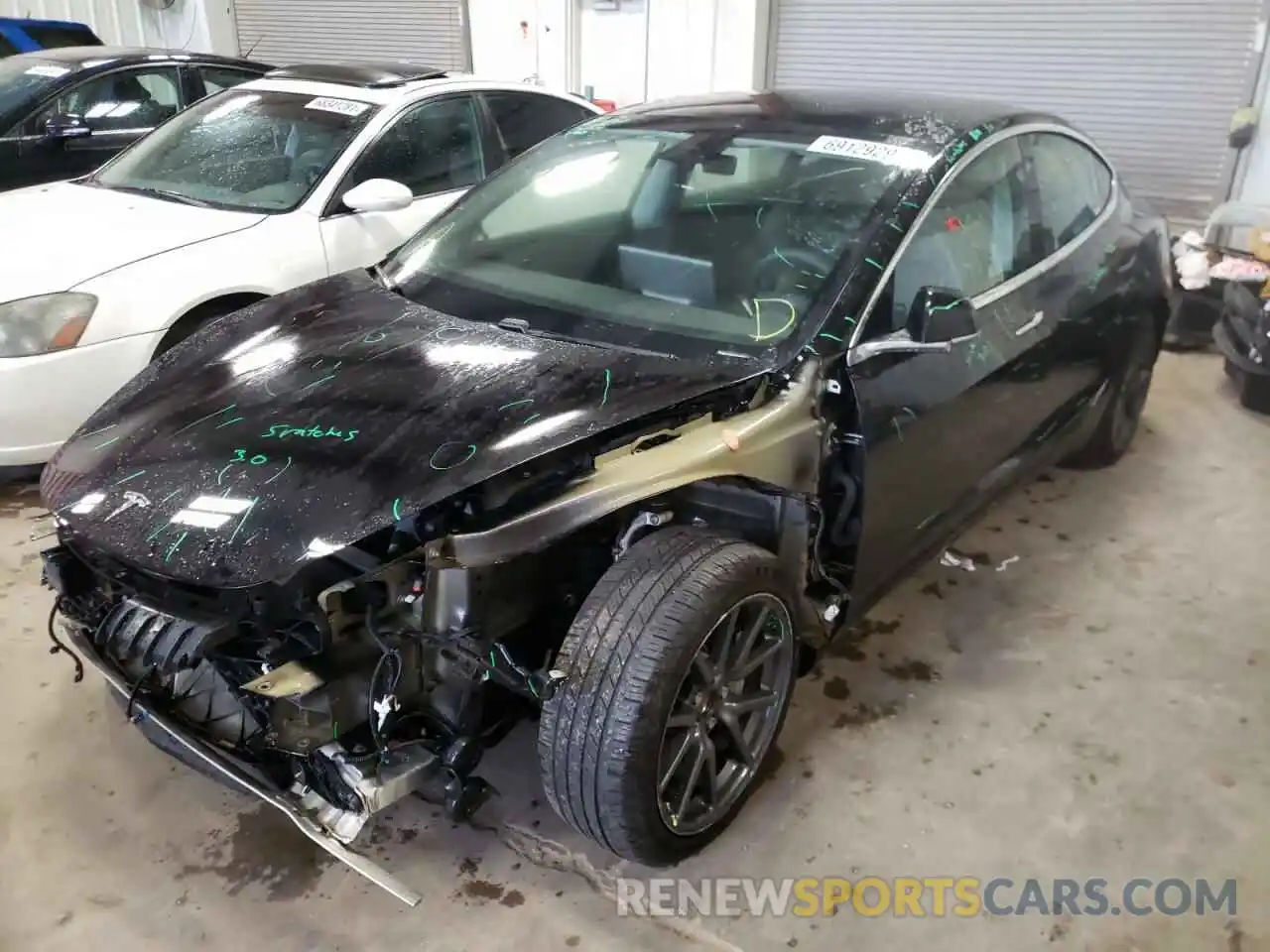 2 Photograph of a damaged car 5YJ3E1EB7KF451607 TESLA MODEL 3 2019