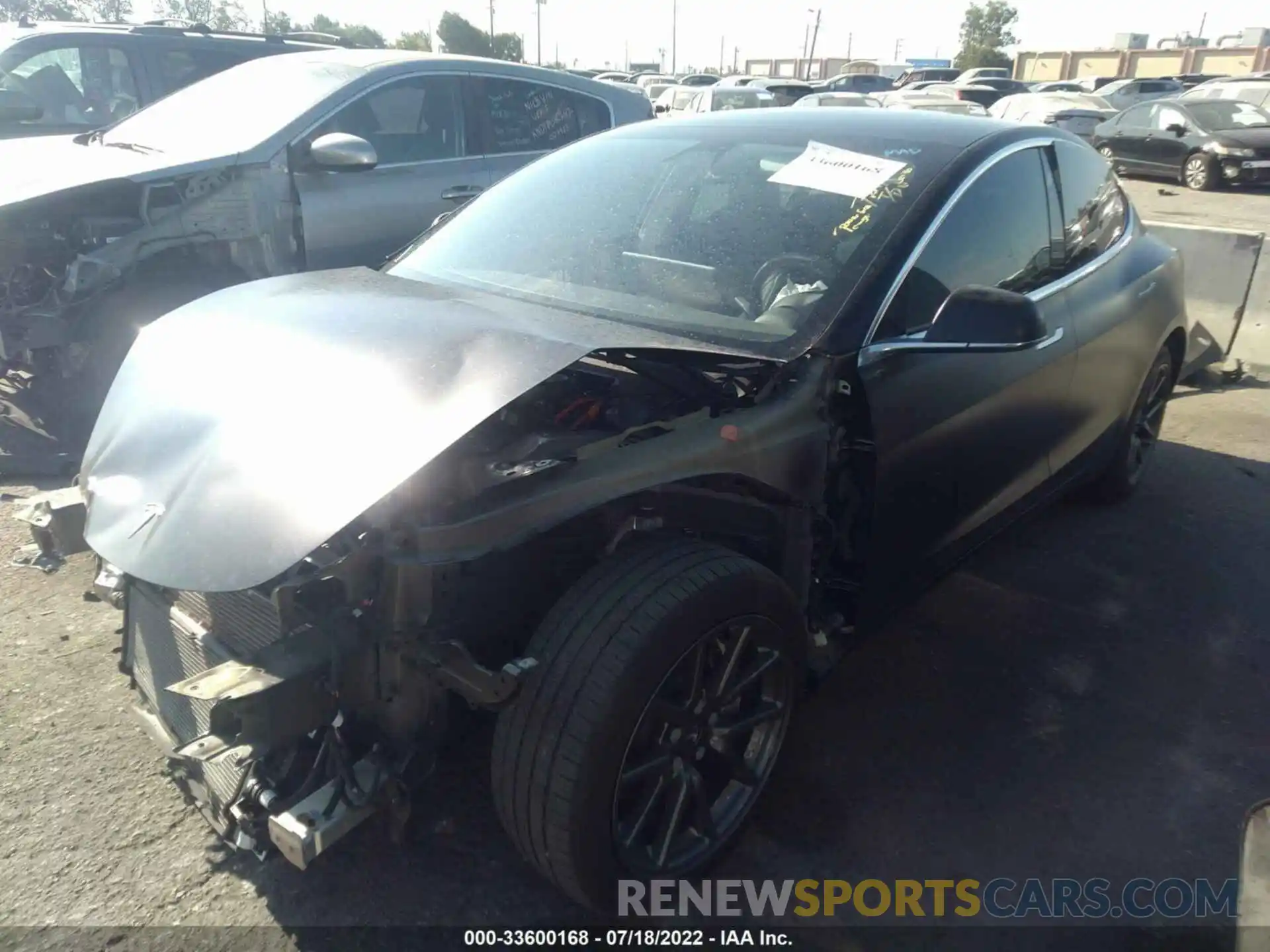 2 Photograph of a damaged car 5YJ3E1EB7KF451753 TESLA MODEL 3 2019