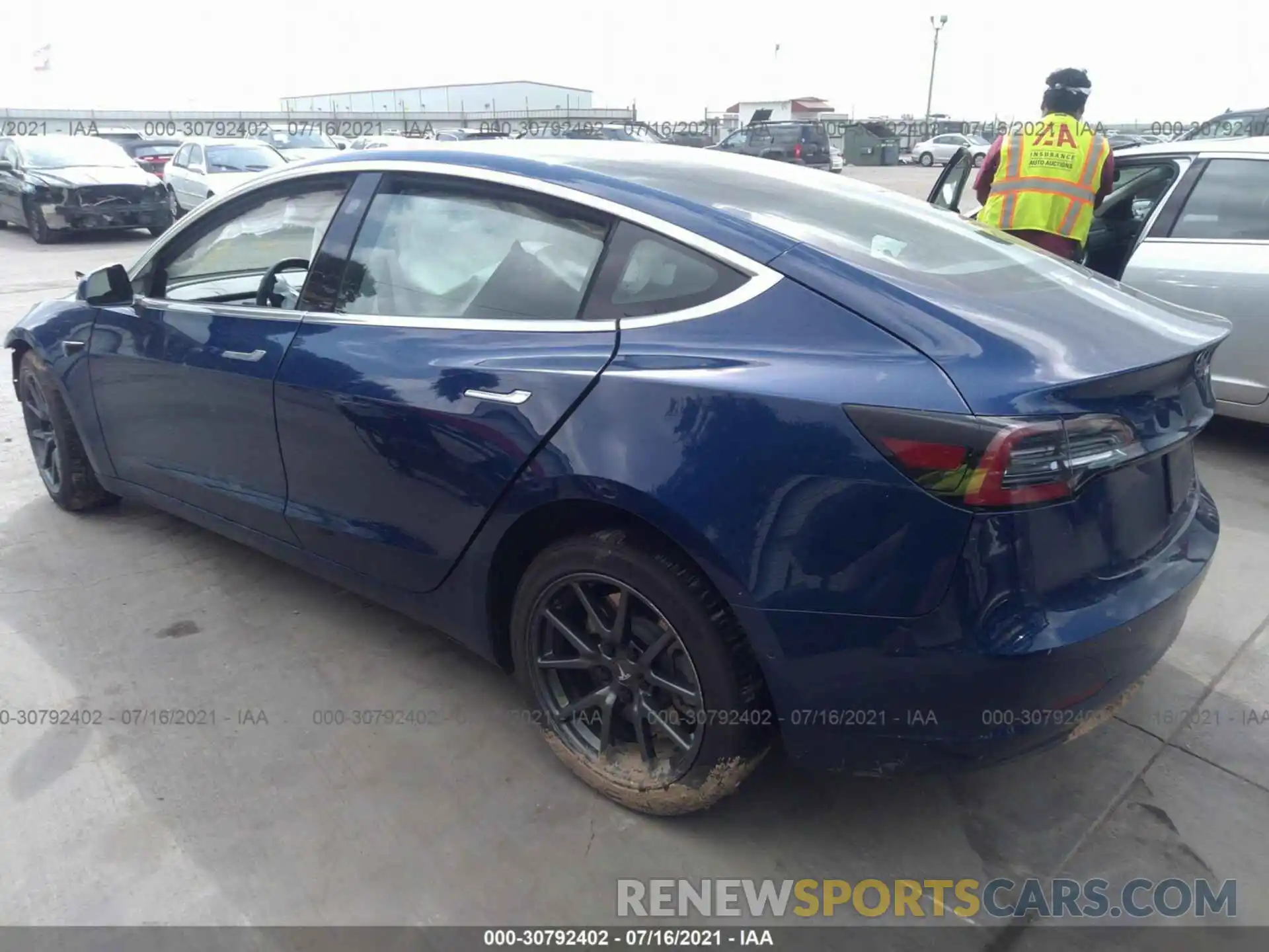 3 Photograph of a damaged car 5YJ3E1EB7KF452708 TESLA MODEL 3 2019