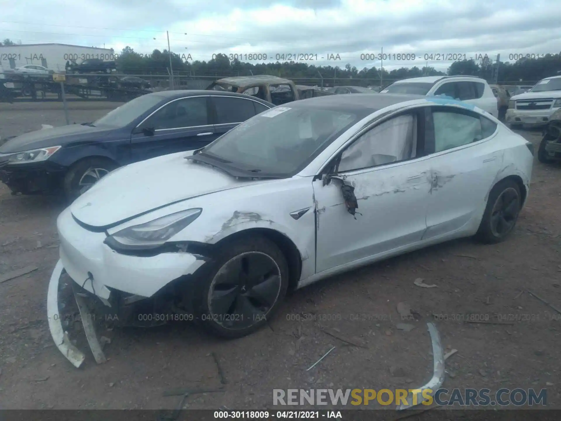 2 Photograph of a damaged car 5YJ3E1EB7KF452935 TESLA MODEL 3 2019