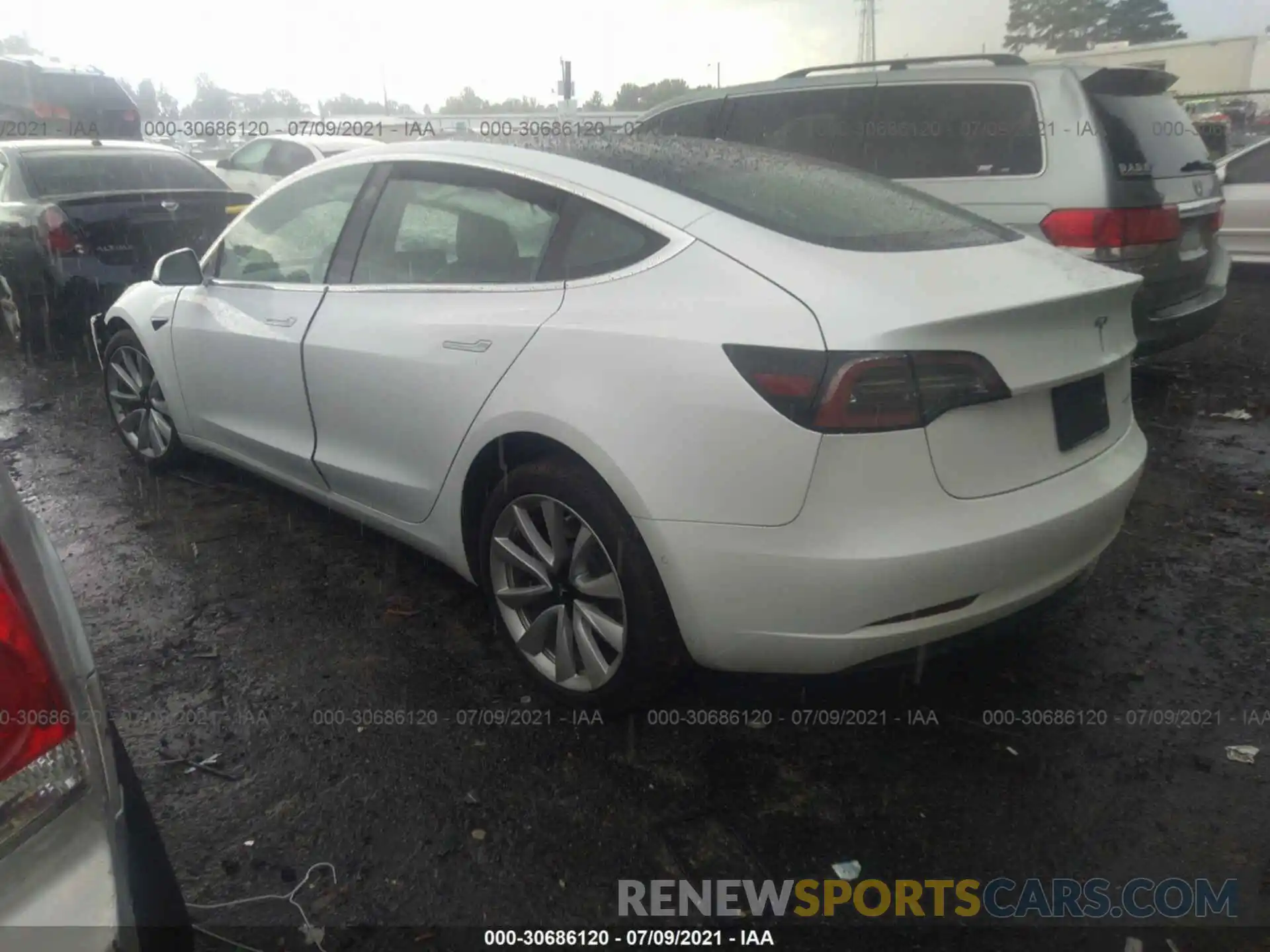 3 Photograph of a damaged car 5YJ3E1EB7KF454216 TESLA MODEL 3 2019