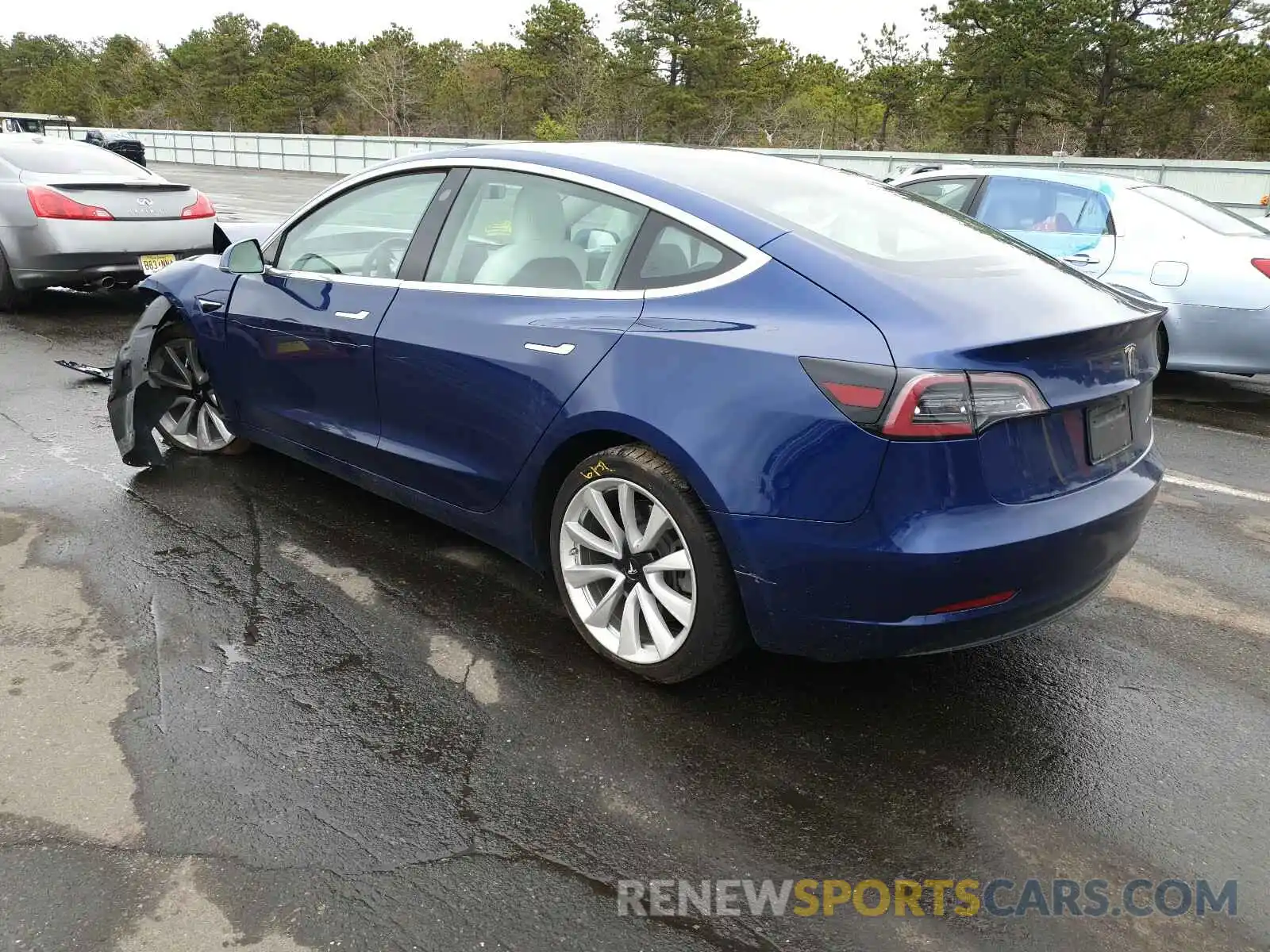 3 Photograph of a damaged car 5YJ3E1EB7KF465250 TESLA MODEL 3 2019