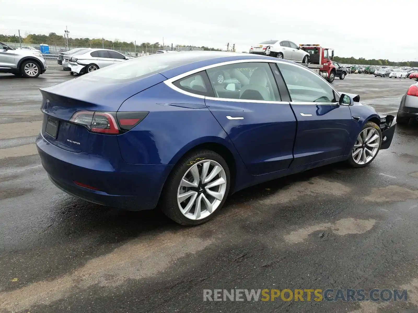 4 Photograph of a damaged car 5YJ3E1EB7KF465250 TESLA MODEL 3 2019