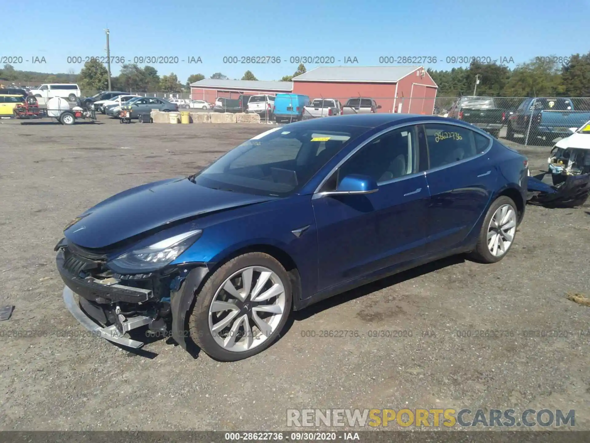 2 Photograph of a damaged car 5YJ3E1EB7KF477480 TESLA MODEL 3 2019