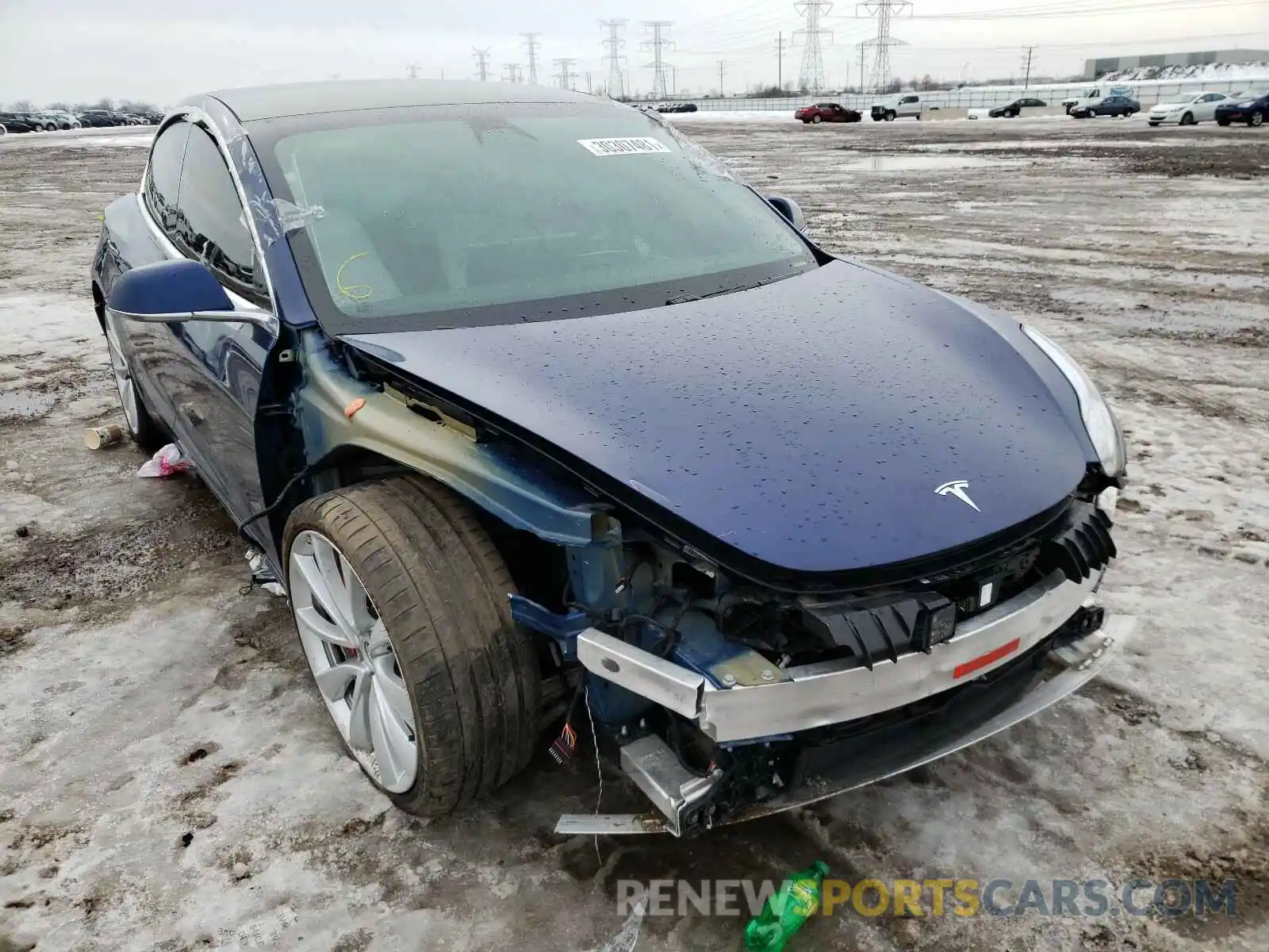 1 Photograph of a damaged car 5YJ3E1EB7KF477625 TESLA MODEL 3 2019