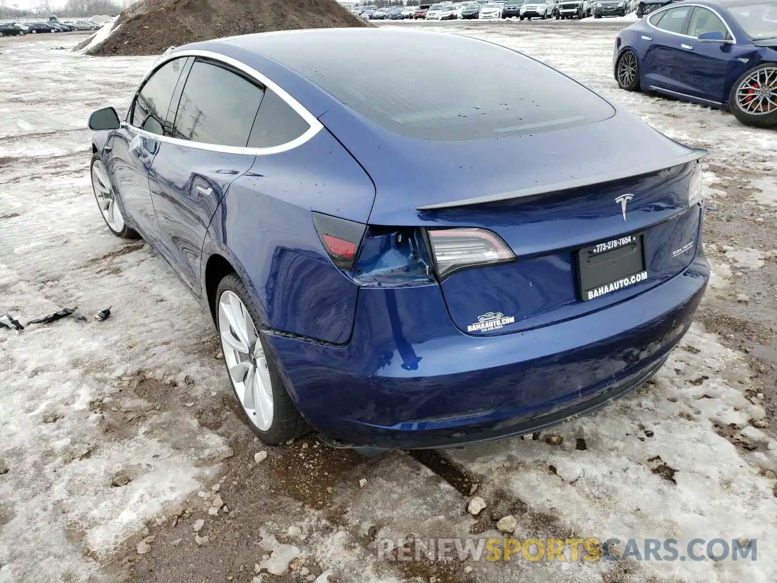 3 Photograph of a damaged car 5YJ3E1EB7KF477625 TESLA MODEL 3 2019