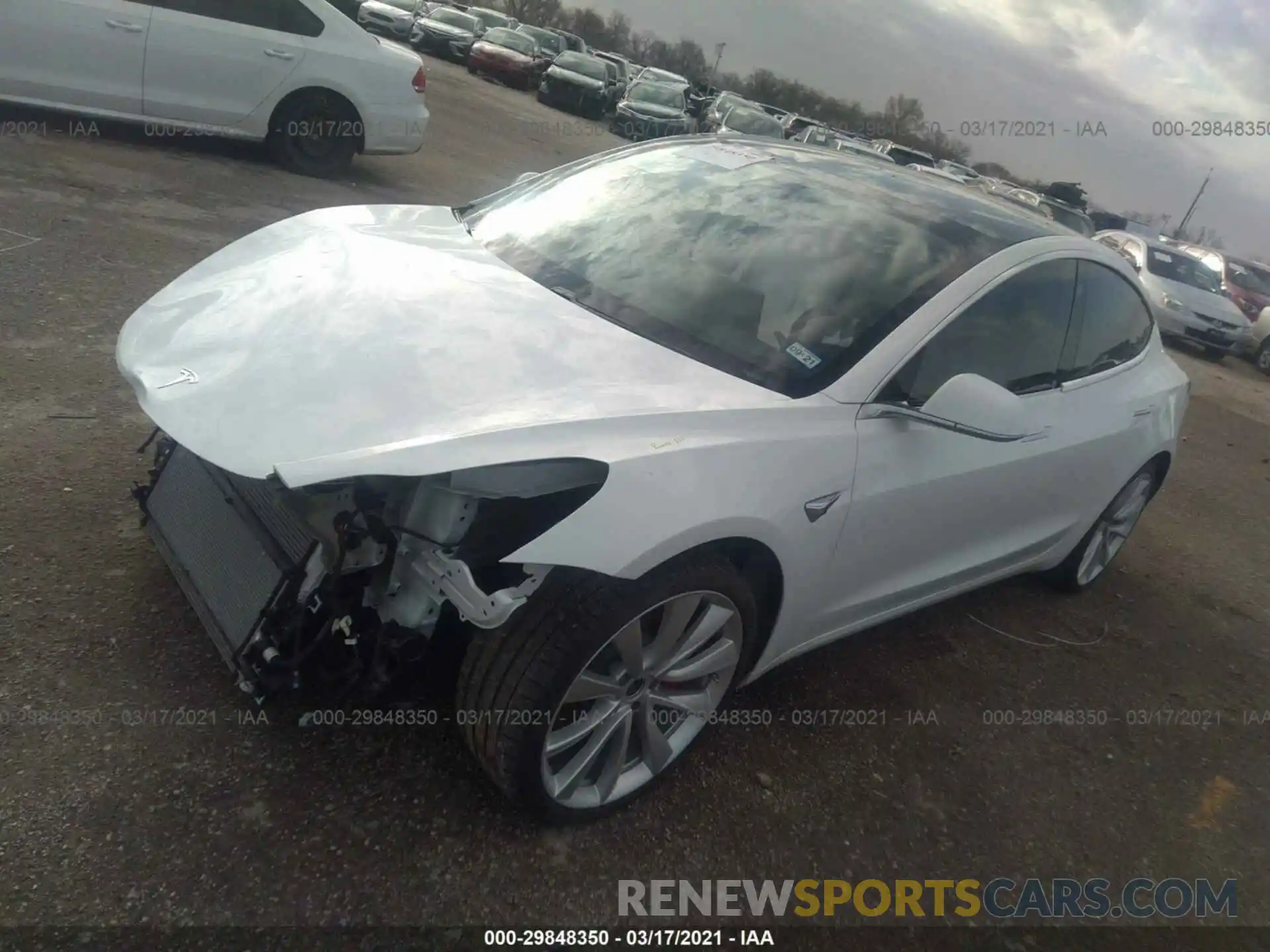 2 Photograph of a damaged car 5YJ3E1EB7KF487510 TESLA MODEL 3 2019