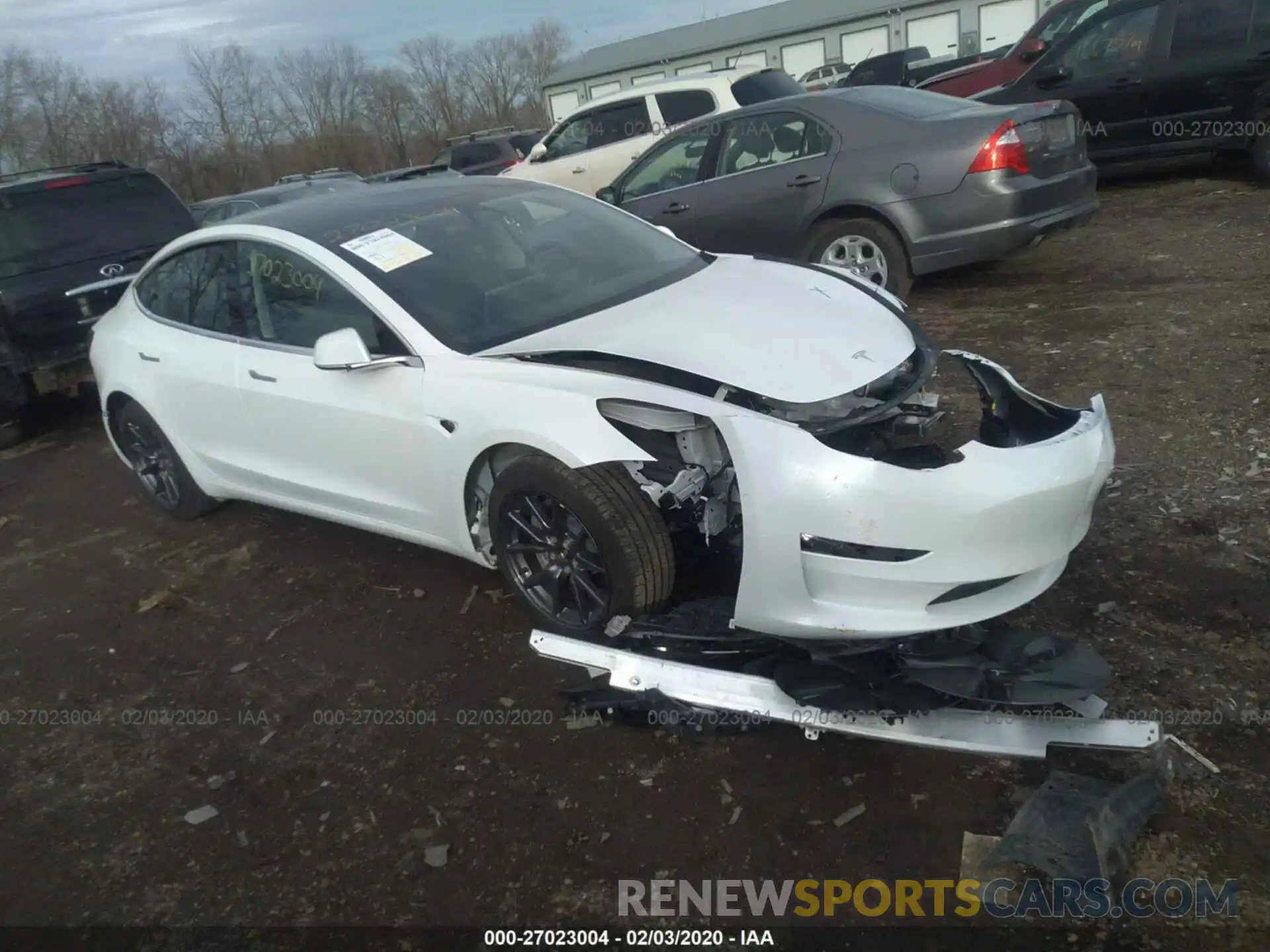 1 Photograph of a damaged car 5YJ3E1EB7KF493212 TESLA MODEL 3 2019