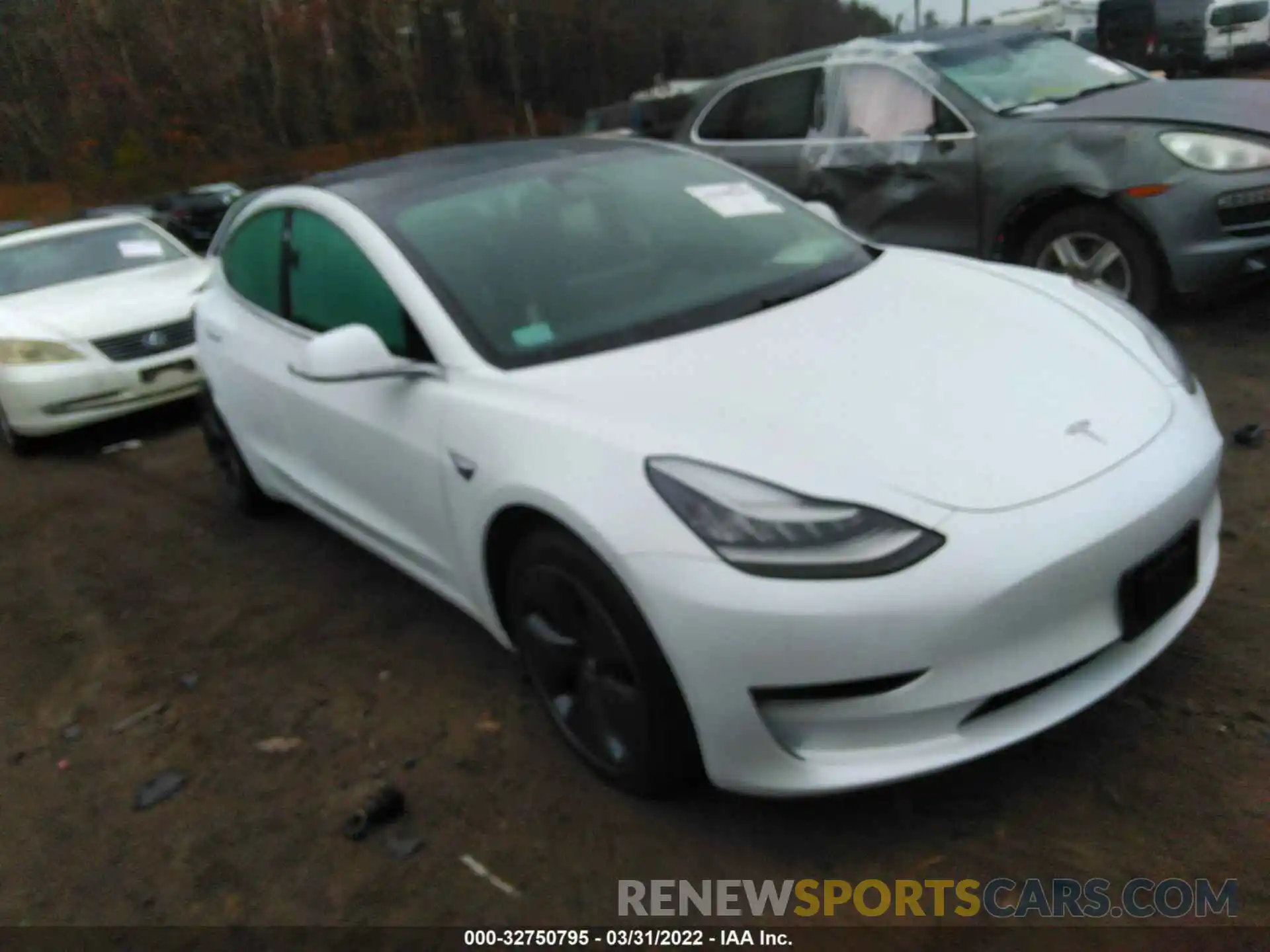 1 Photograph of a damaged car 5YJ3E1EB7KF493310 TESLA MODEL 3 2019