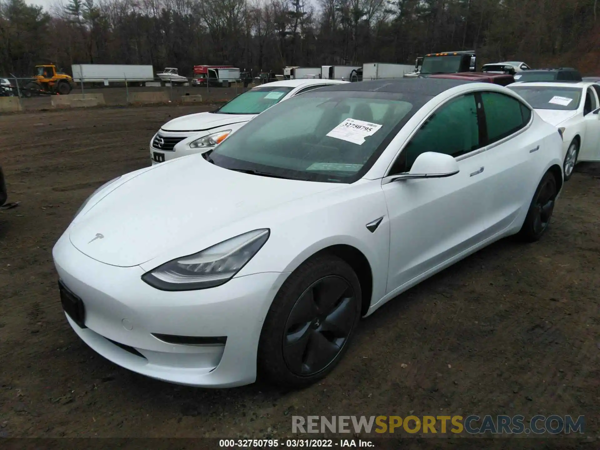 2 Photograph of a damaged car 5YJ3E1EB7KF493310 TESLA MODEL 3 2019