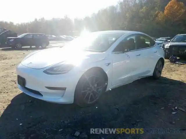 2 Photograph of a damaged car 5YJ3E1EB7KF493467 TESLA MODEL 3 2019