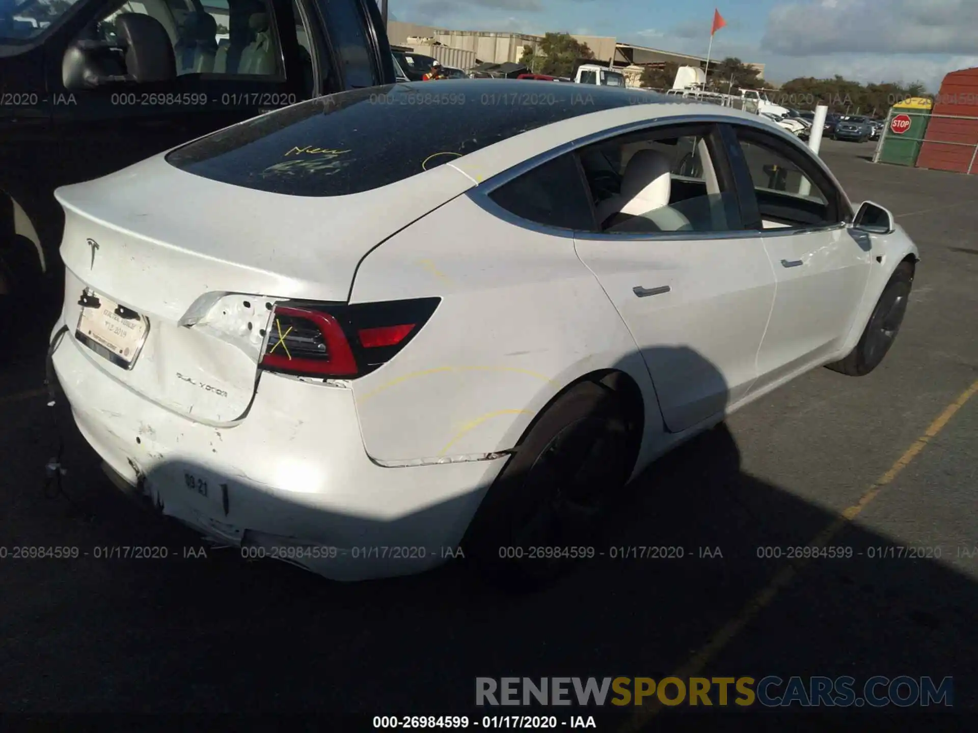 4 Photograph of a damaged car 5YJ3E1EB7KF494635 TESLA MODEL 3 2019