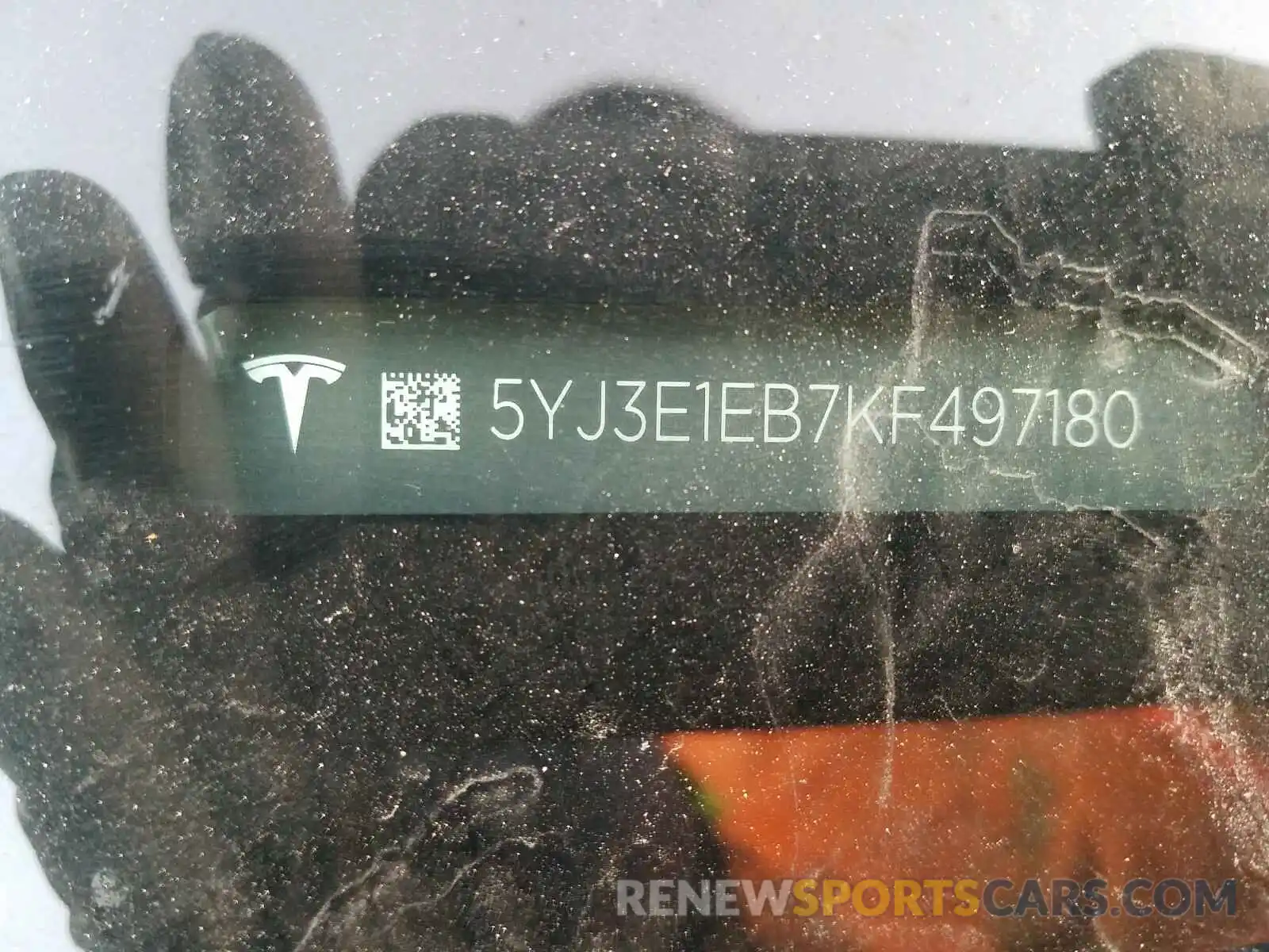 10 Photograph of a damaged car 5YJ3E1EB7KF497180 TESLA MODEL 3 2019