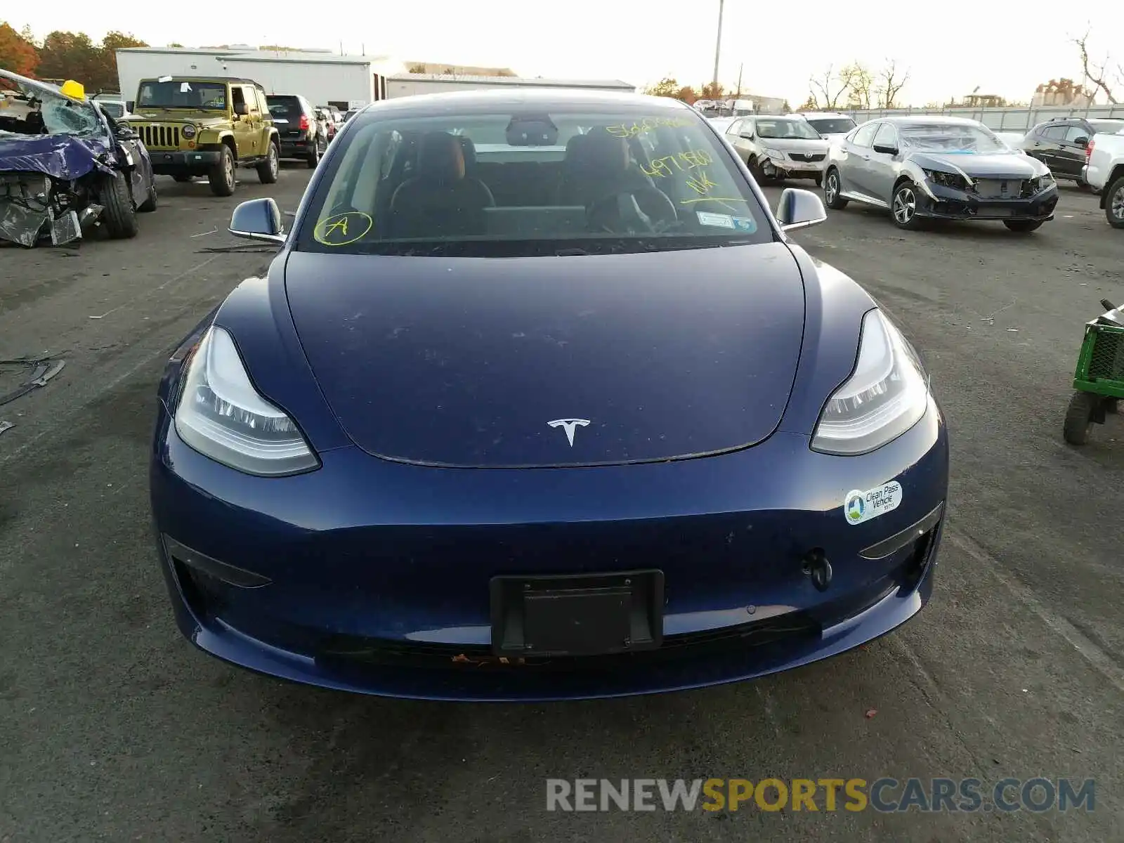 9 Photograph of a damaged car 5YJ3E1EB7KF497180 TESLA MODEL 3 2019