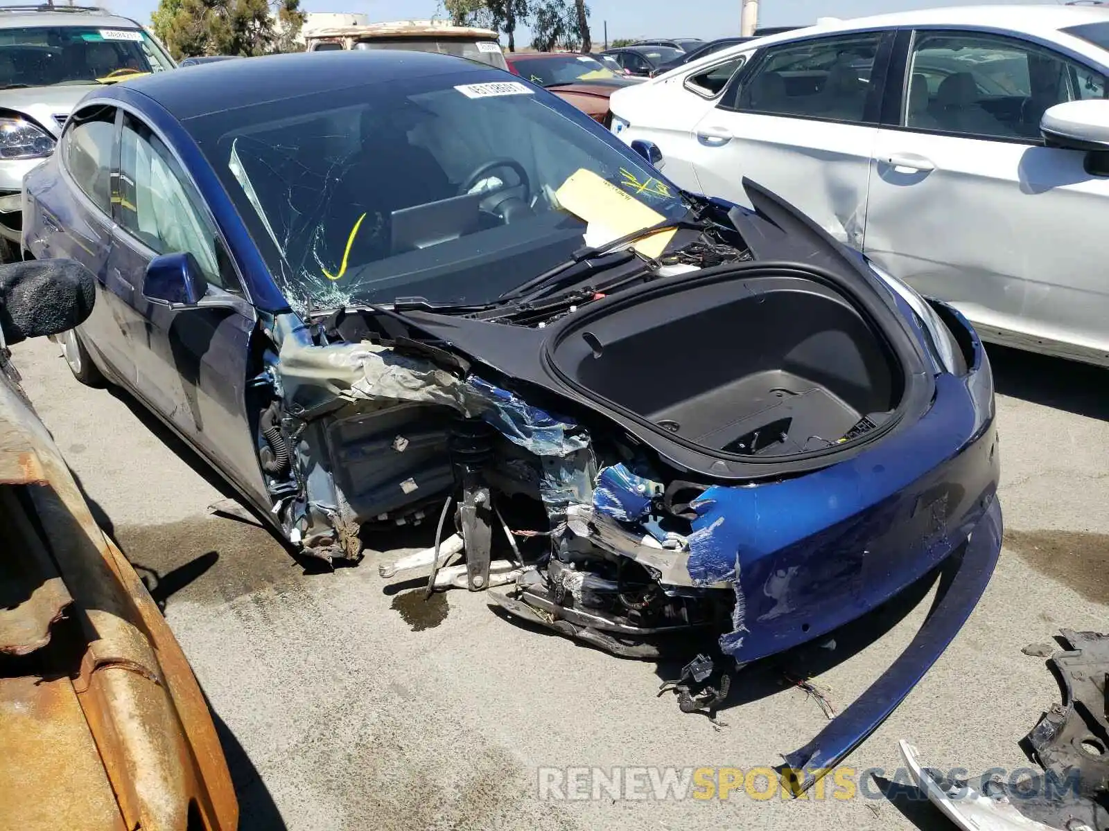 1 Photograph of a damaged car 5YJ3E1EB7KF497471 TESLA MODEL 3 2019