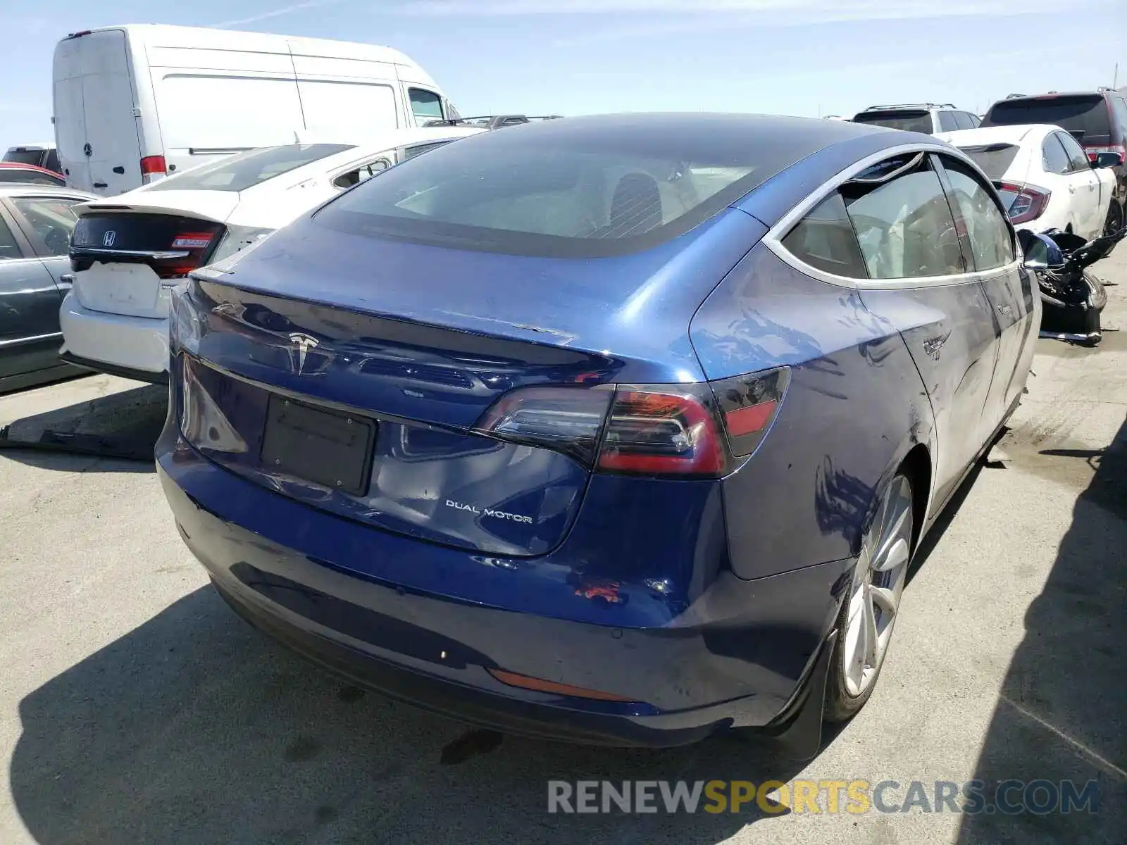 4 Photograph of a damaged car 5YJ3E1EB7KF497471 TESLA MODEL 3 2019