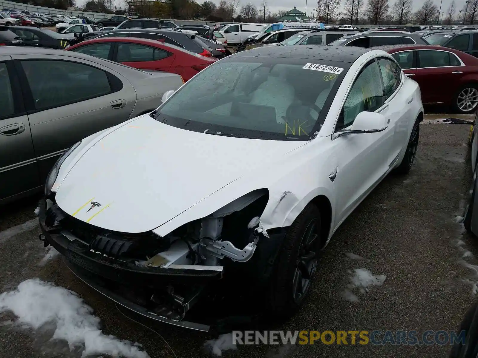 2 Photograph of a damaged car 5YJ3E1EB7KF513068 TESLA MODEL 3 2019