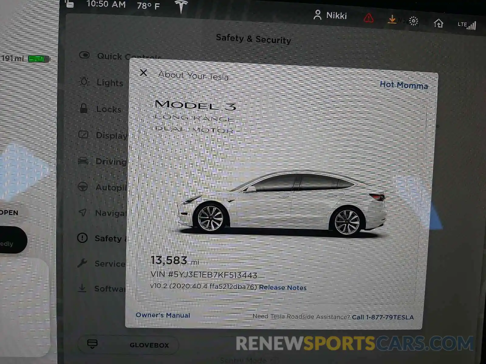 8 Photograph of a damaged car 5YJ3E1EB7KF513443 TESLA MODEL 3 2019