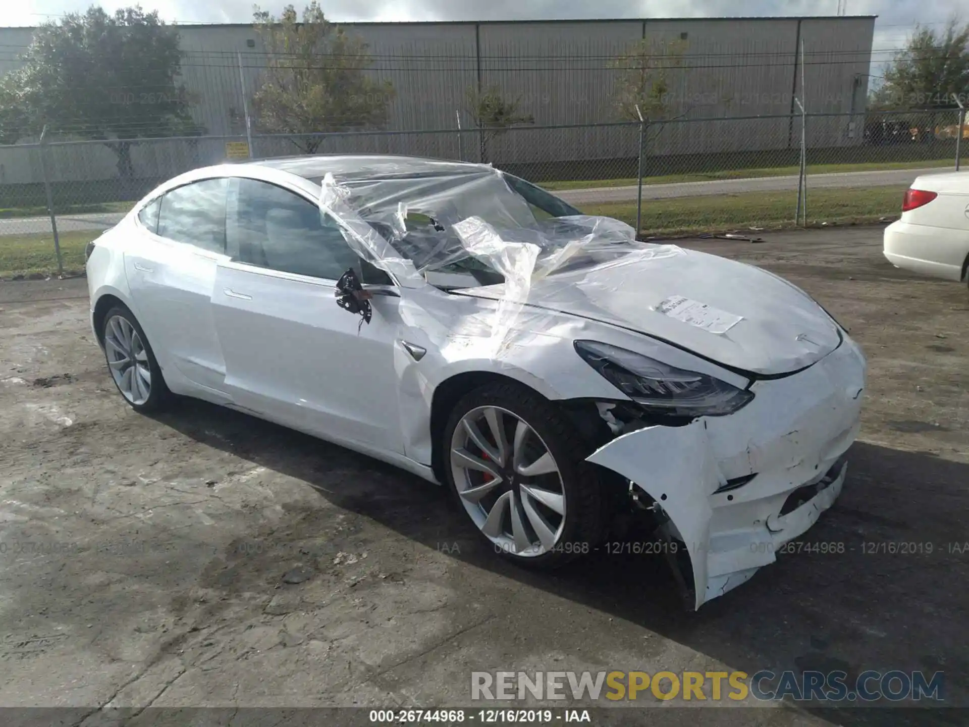 1 Photograph of a damaged car 5YJ3E1EB7KF514690 TESLA MODEL 3 2019