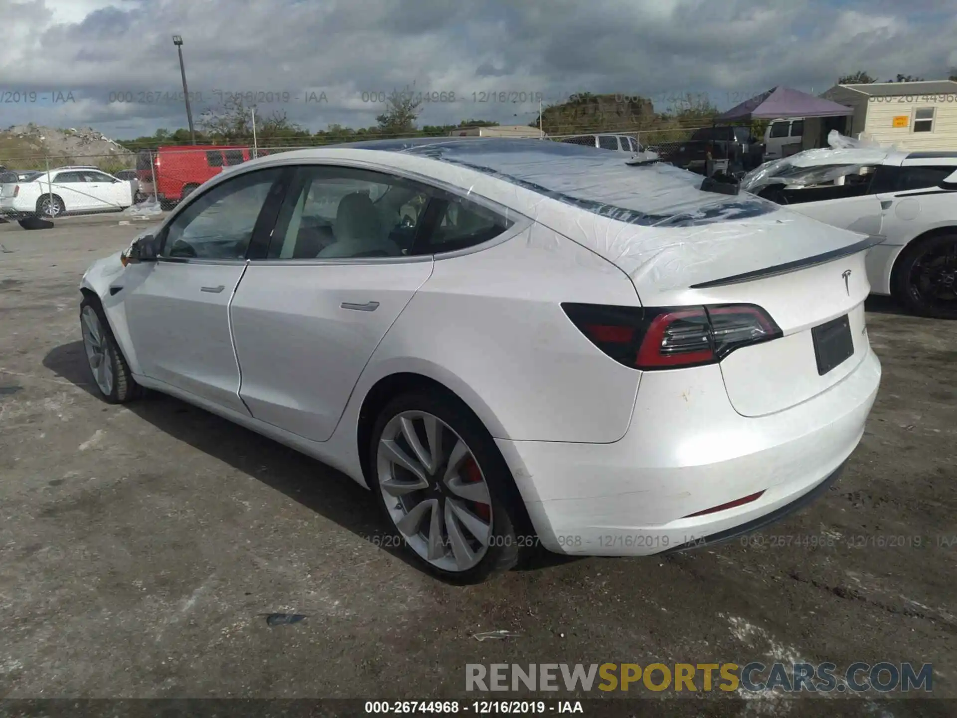 3 Photograph of a damaged car 5YJ3E1EB7KF514690 TESLA MODEL 3 2019