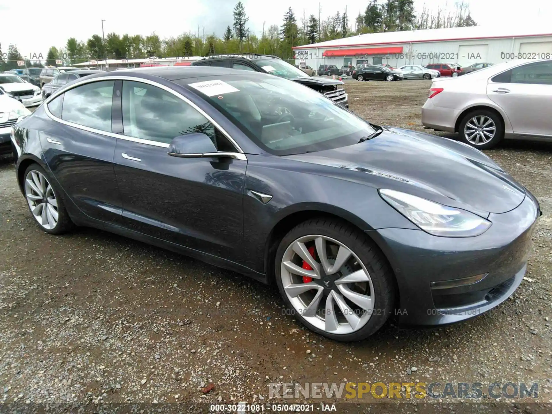 1 Photograph of a damaged car 5YJ3E1EB7KF530498 TESLA MODEL 3 2019