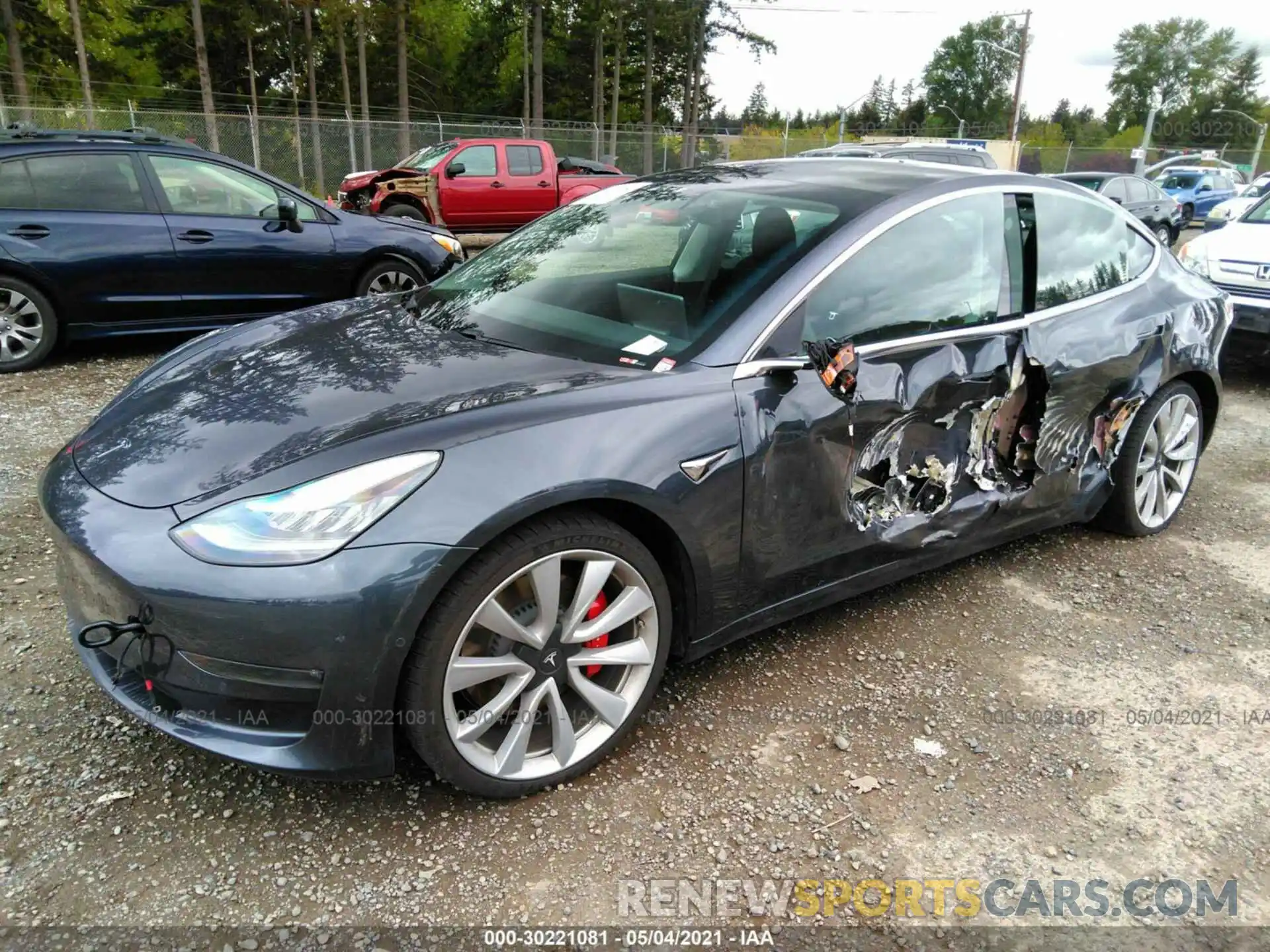 2 Photograph of a damaged car 5YJ3E1EB7KF530498 TESLA MODEL 3 2019