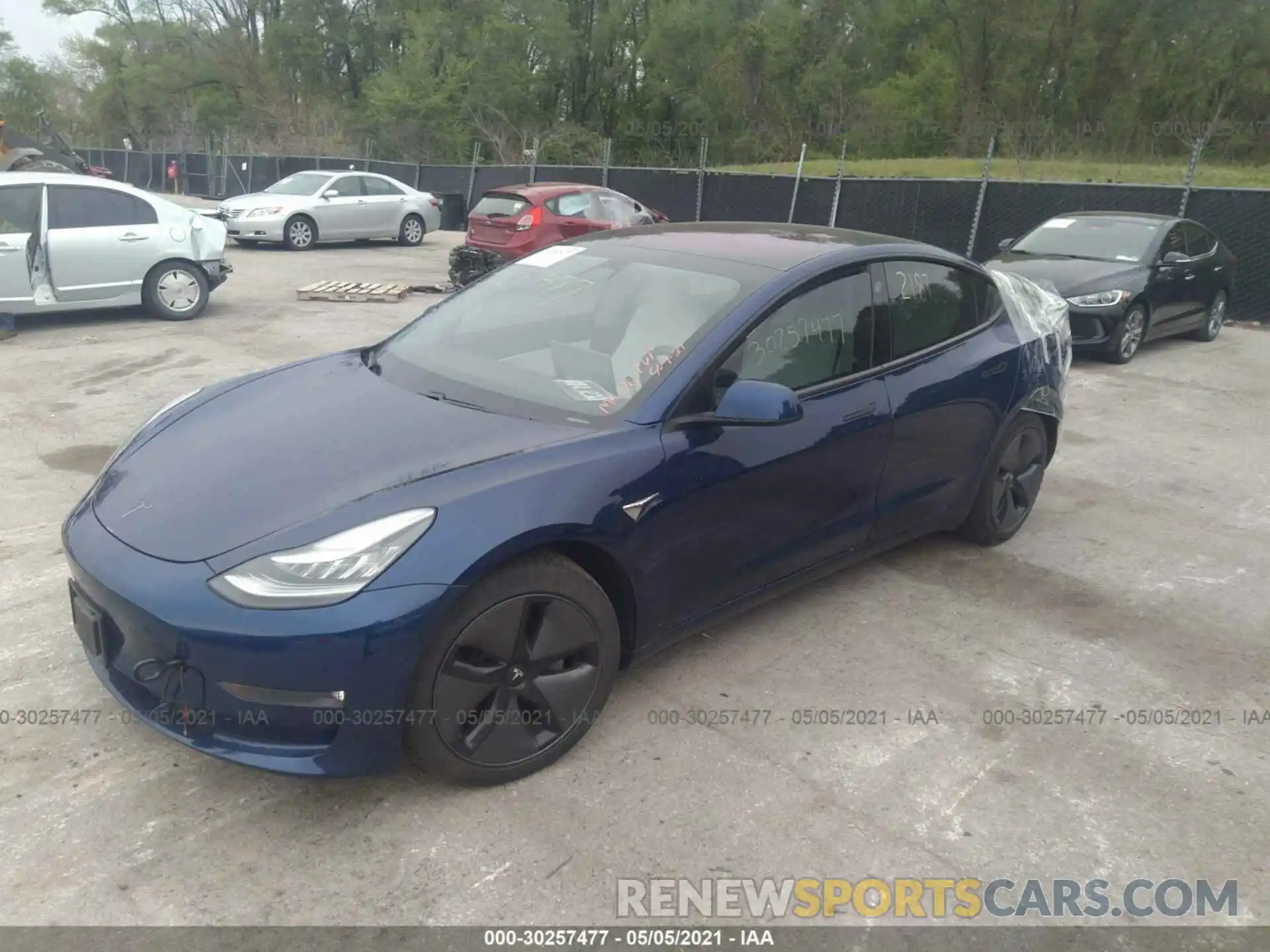 2 Photograph of a damaged car 5YJ3E1EB8KF192187 TESLA MODEL 3 2019