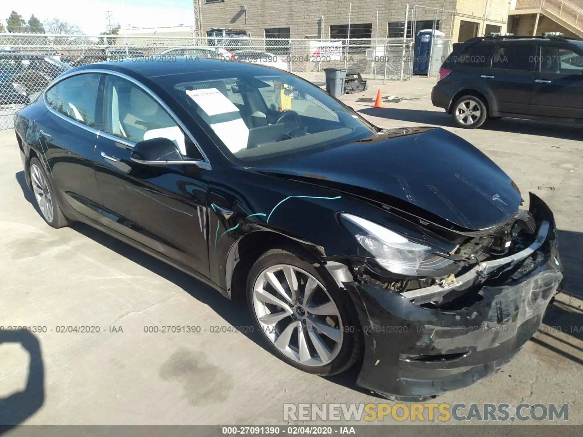 1 Photograph of a damaged car 5YJ3E1EB8KF195669 TESLA MODEL 3 2019