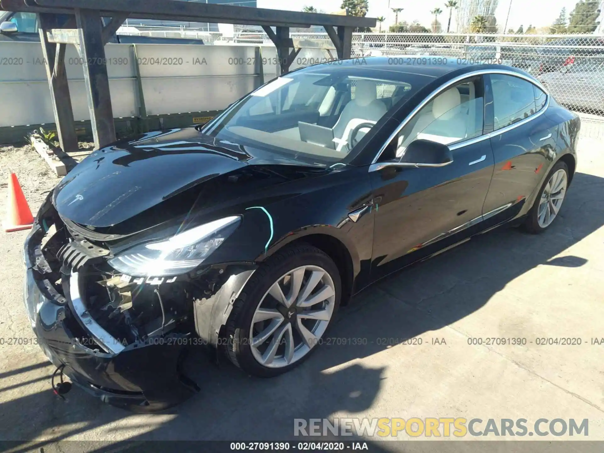 2 Photograph of a damaged car 5YJ3E1EB8KF195669 TESLA MODEL 3 2019