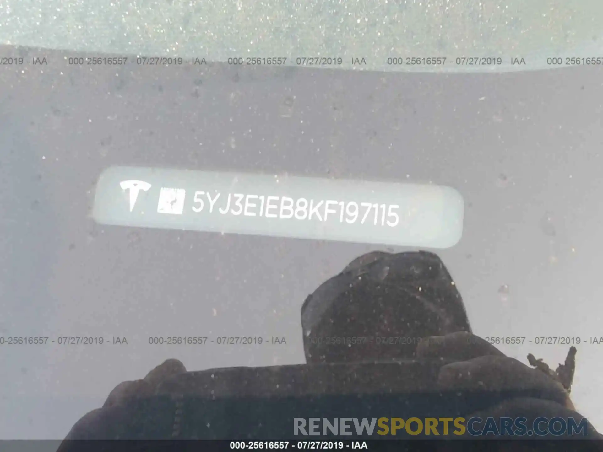 9 Photograph of a damaged car 5YJ3E1EB8KF197115 TESLA MODEL 3 2019