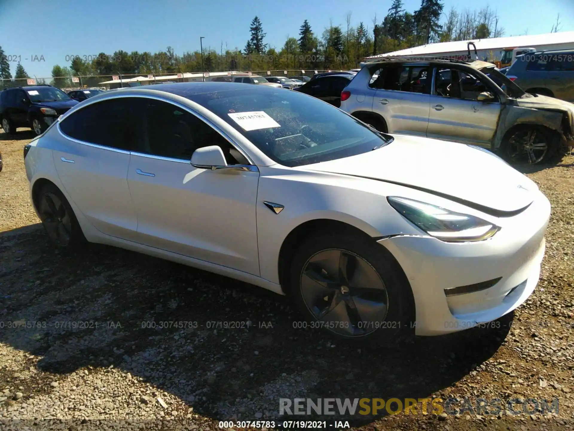 1 Фотография поврежденного автомобиля 5YJ3E1EB8KF199639 TESLA MODEL 3 2019