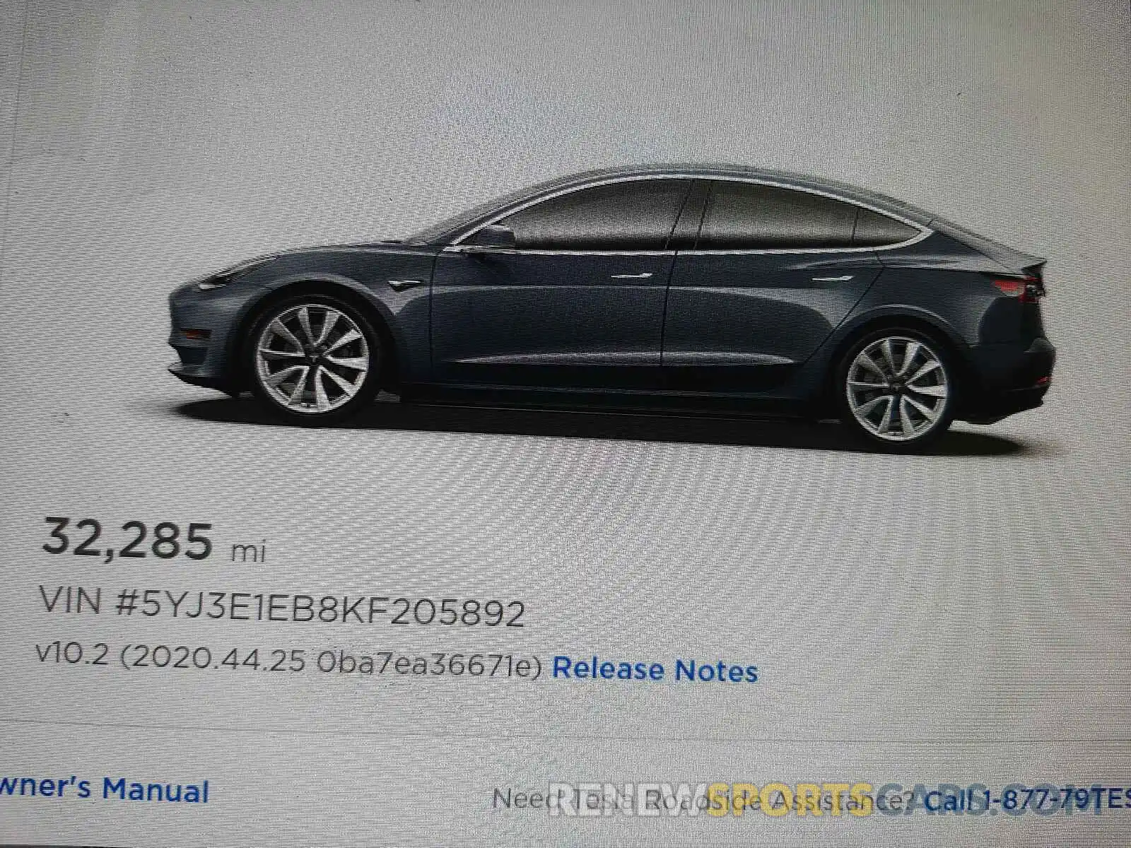 8 Photograph of a damaged car 5YJ3E1EB8KF205892 TESLA MODEL 3 2019