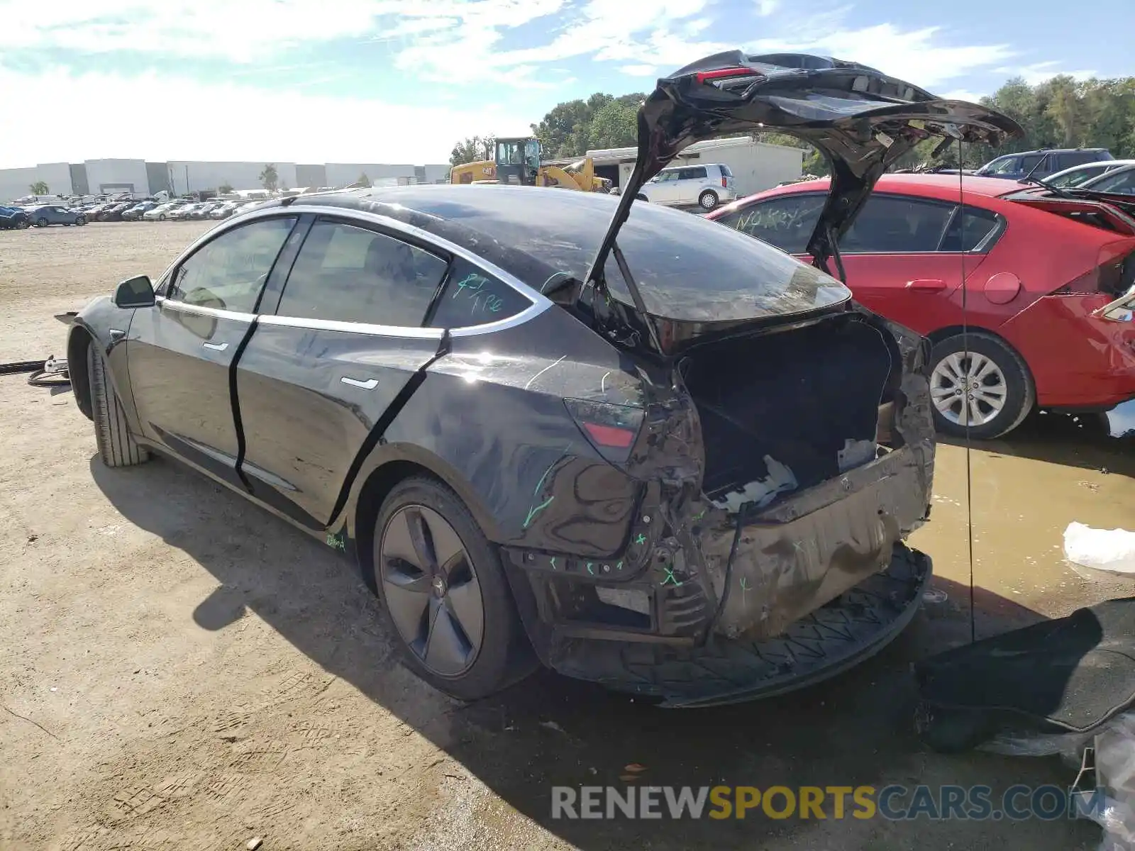 3 Photograph of a damaged car 5YJ3E1EB8KF208954 TESLA MODEL 3 2019