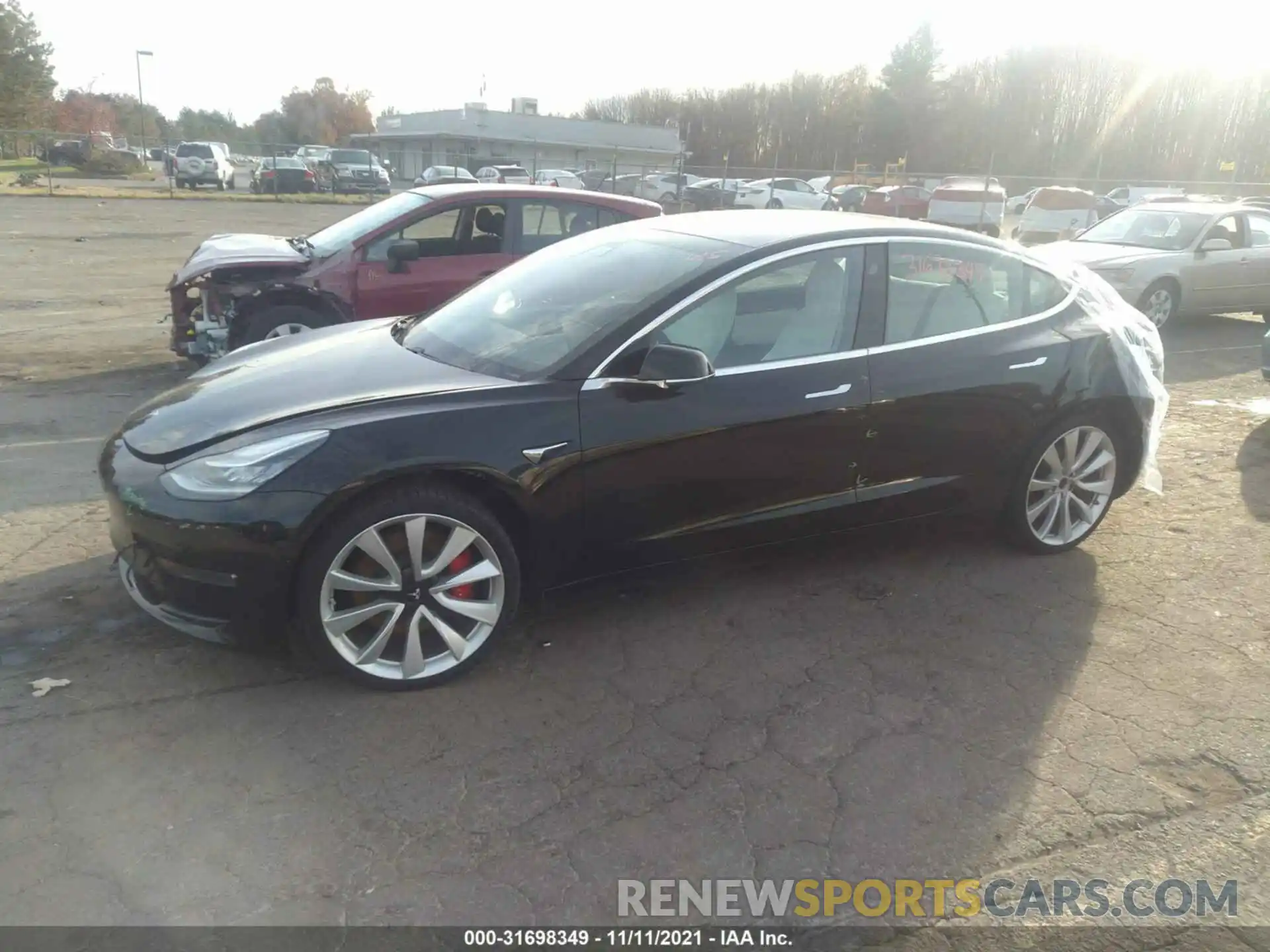 2 Photograph of a damaged car 5YJ3E1EB8KF231506 TESLA MODEL 3 2019