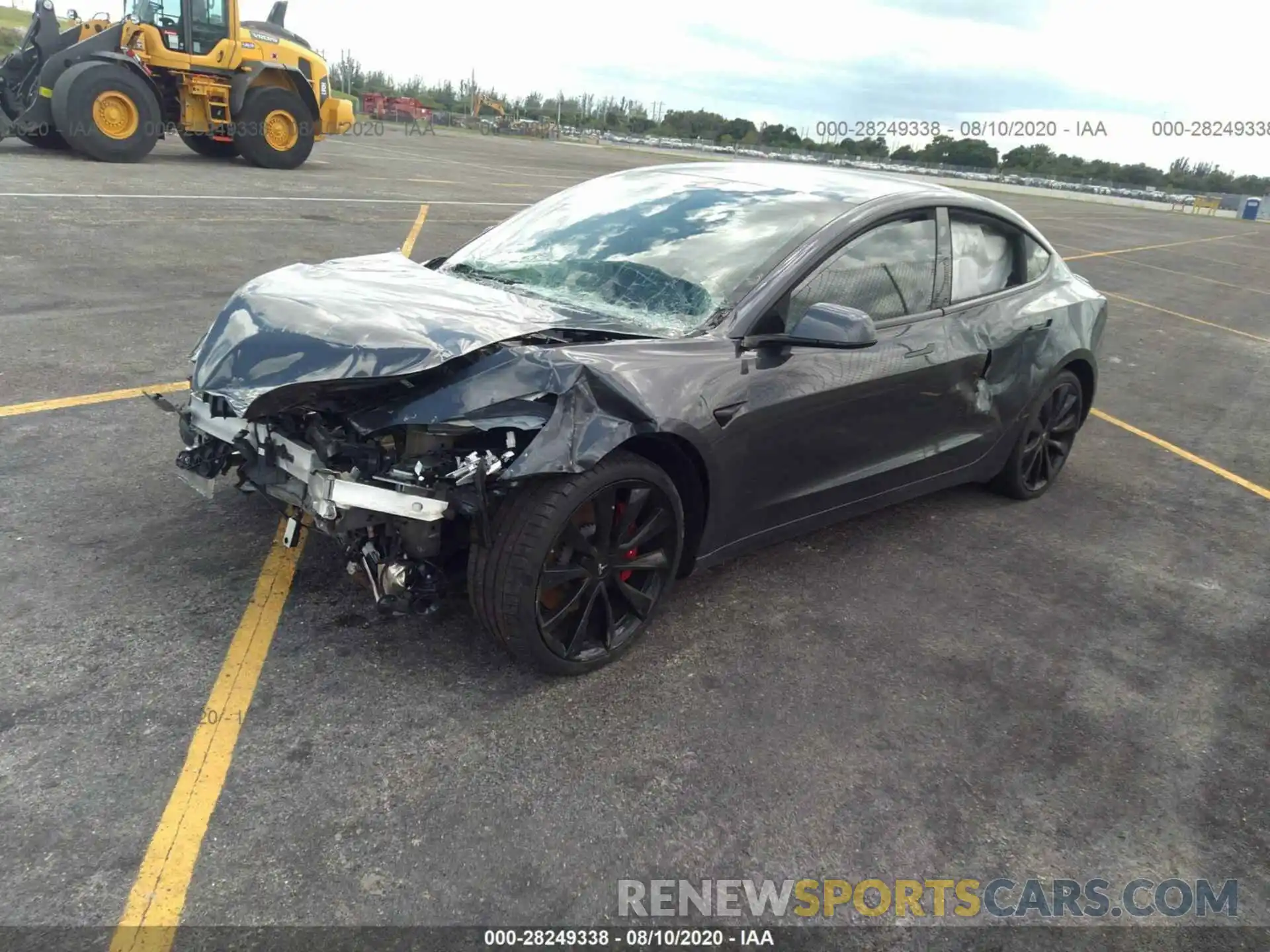 2 Photograph of a damaged car 5YJ3E1EB8KF231599 TESLA MODEL 3 2019