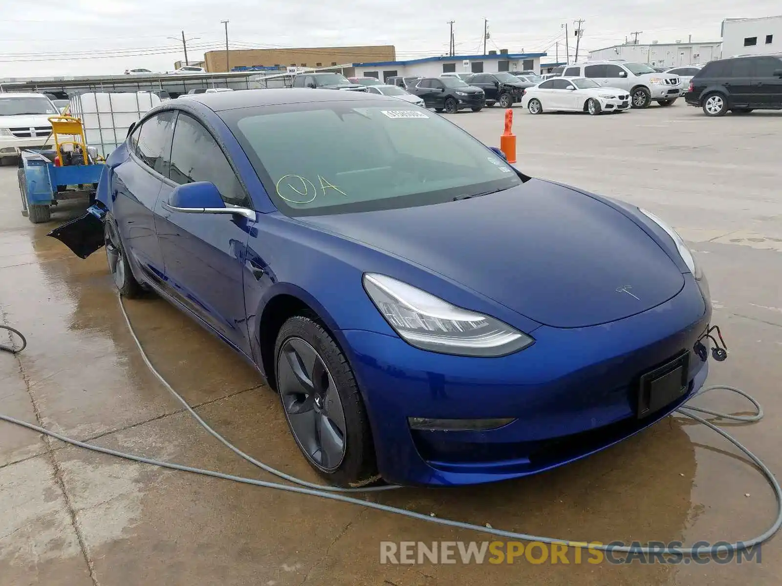 1 Photograph of a damaged car 5YJ3E1EB8KF359454 TESLA MODEL 3 2019