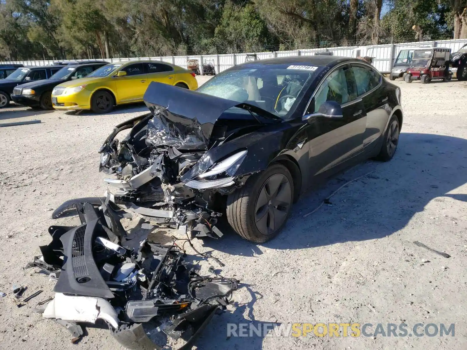 2 Photograph of a damaged car 5YJ3E1EB8KF361320 TESLA MODEL 3 2019