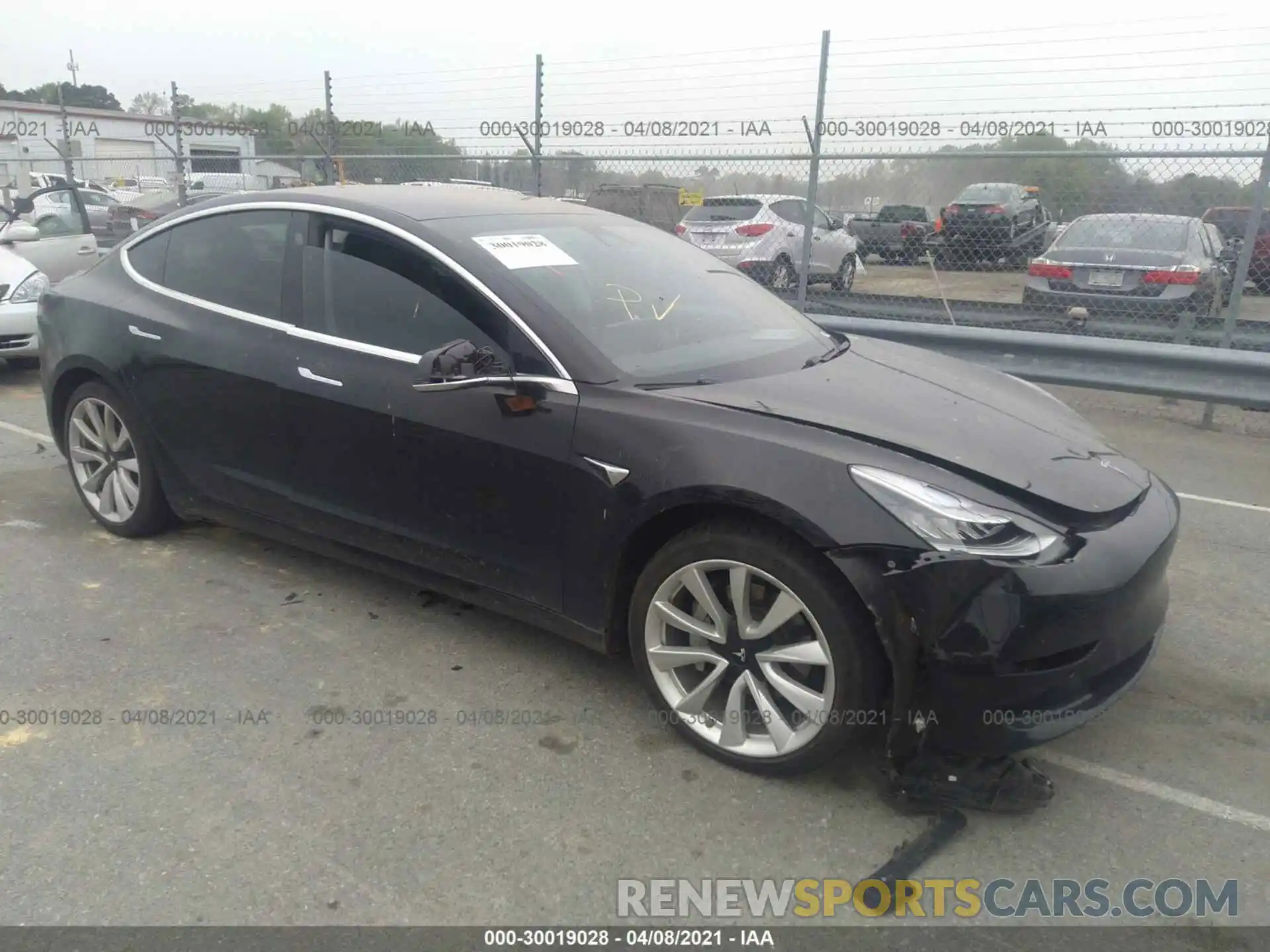 1 Photograph of a damaged car 5YJ3E1EB8KF364556 TESLA MODEL 3 2019